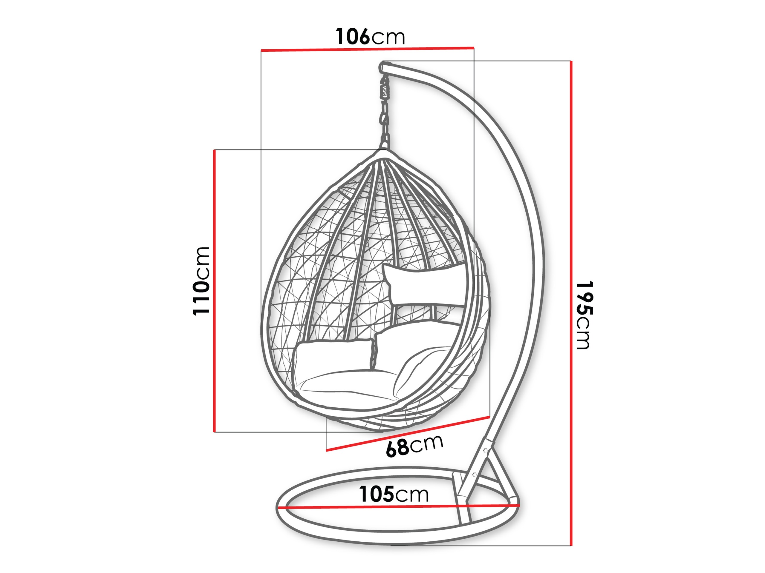 Piekaramais krēsls Comfivo Schola (Bēšs)