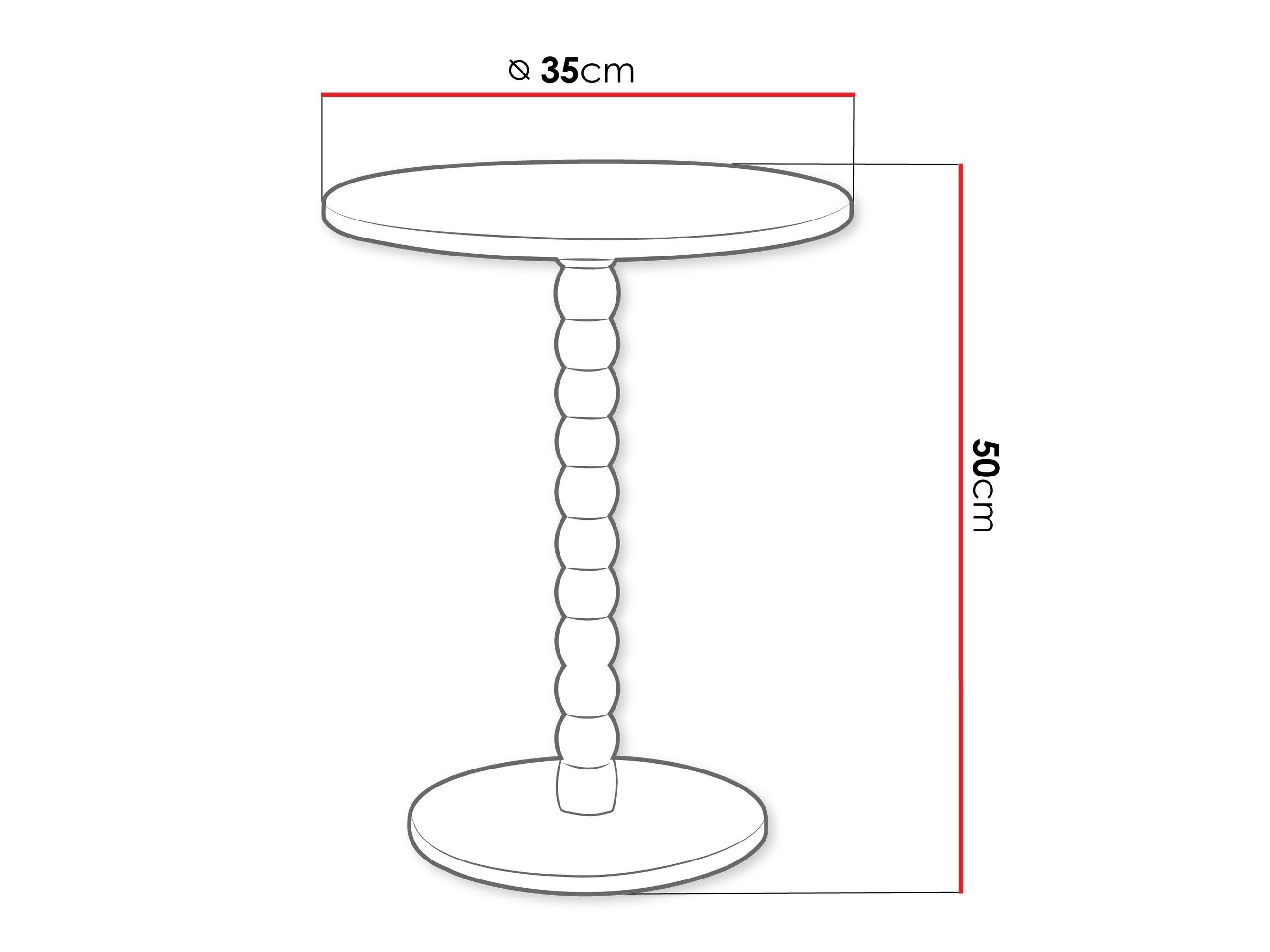 Kafijas galdiņš Ludus (Balts)