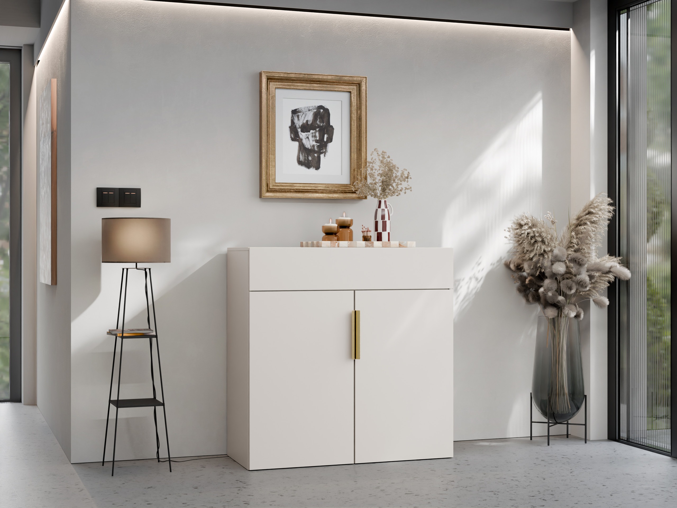 Kumode Comfivo 577 (Bēšs + Zelta)