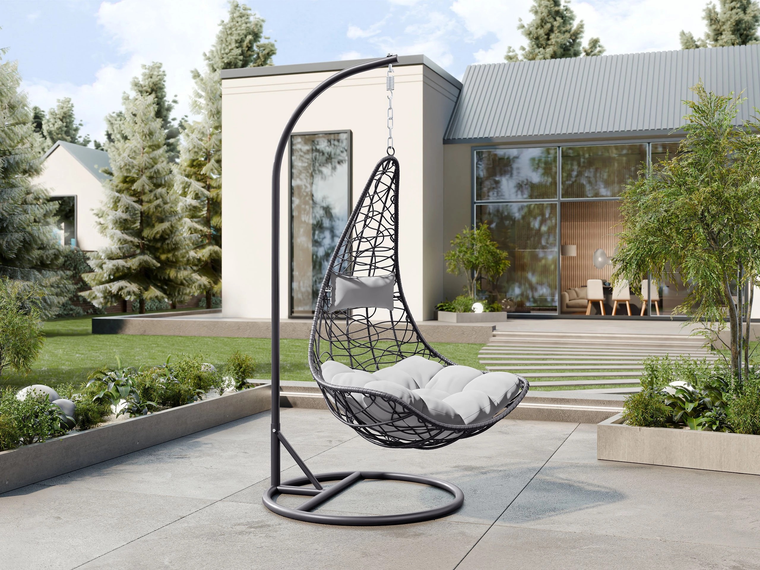 Piekaramais krēsls Comfivo Figae (Pelēks)