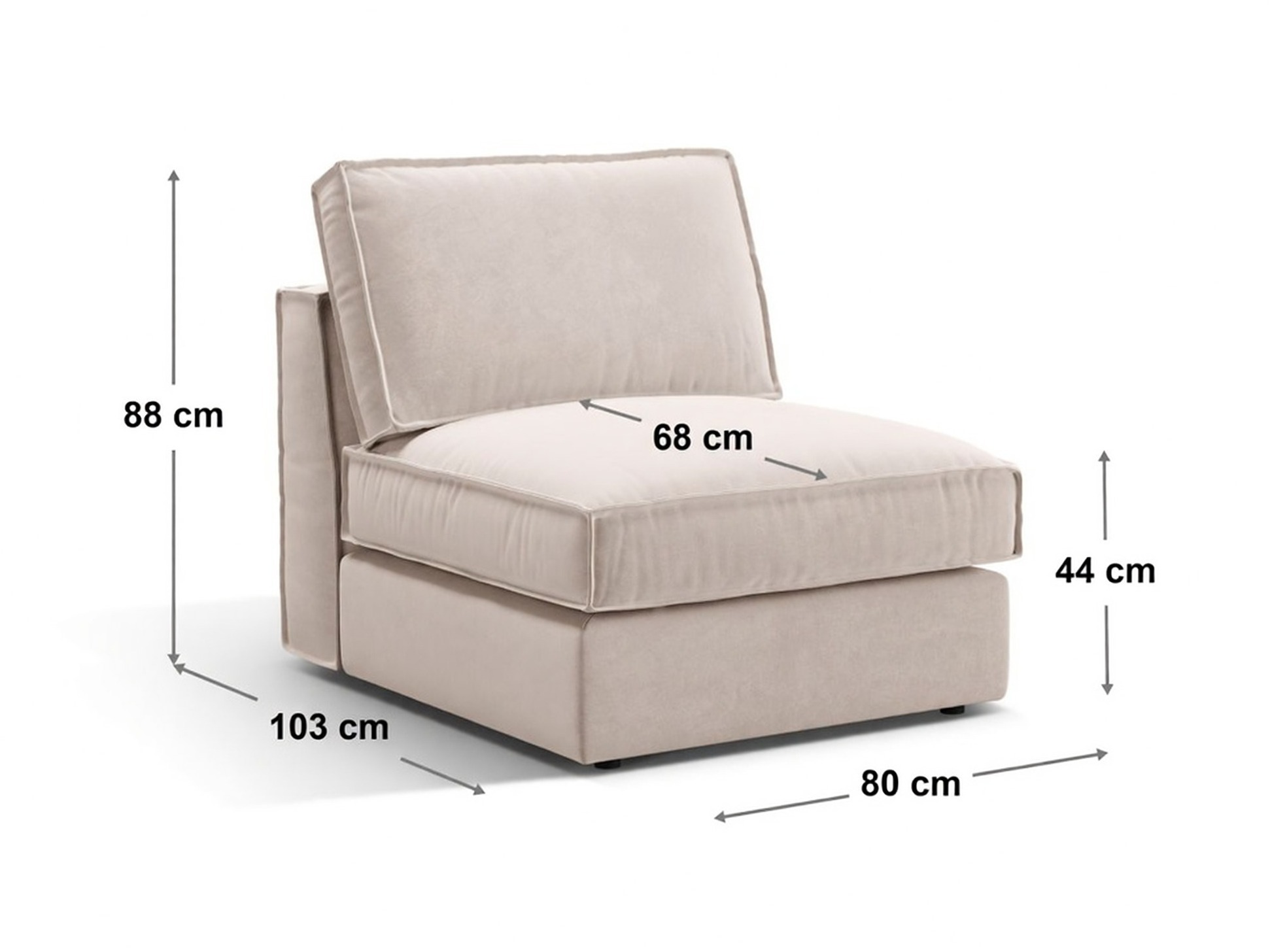 Moduļu atpūtas krēsls Dalodei 100 (Babel Light grey)