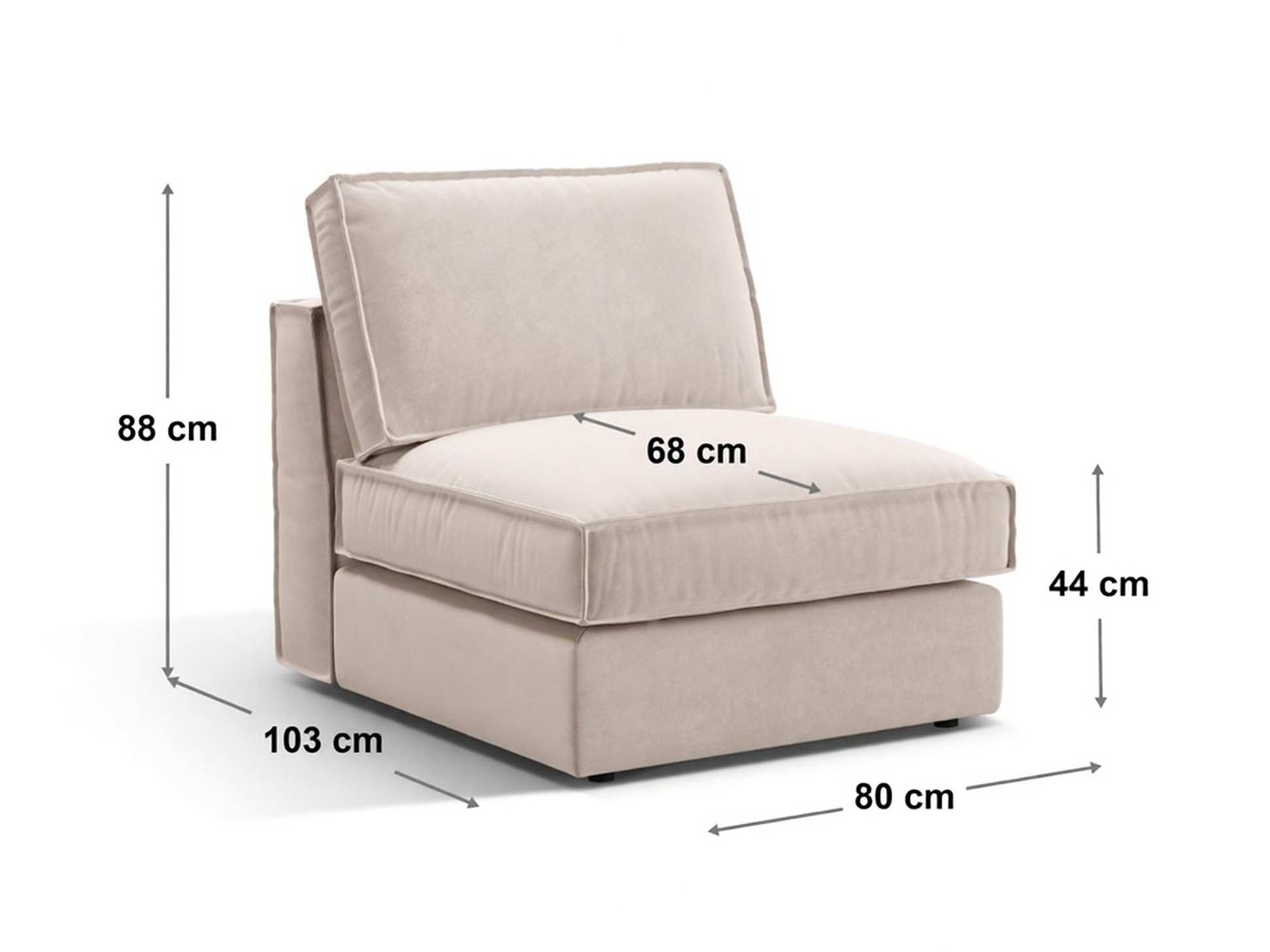 Moduļu atpūtas krēsls Dalodei 100 (Babel Sand)