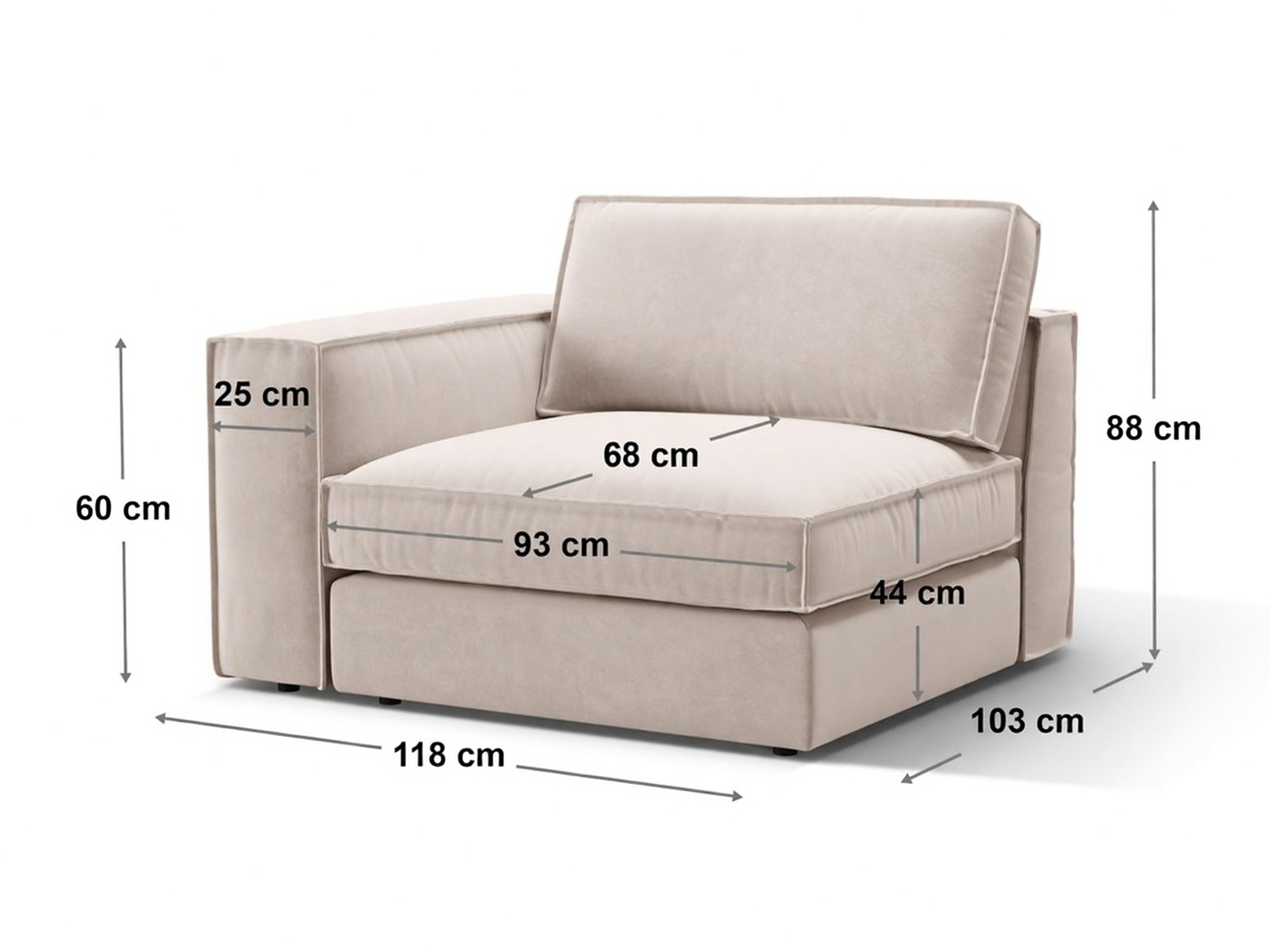 Moduļu krēsls Dalodei 103 (Babel Toffee)