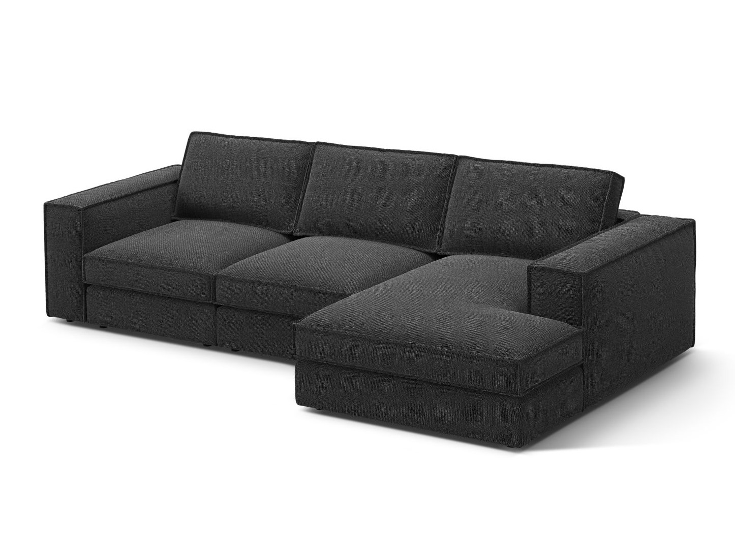 Moduļu stūra dīvāns Dalodei 110 (Babel Black)