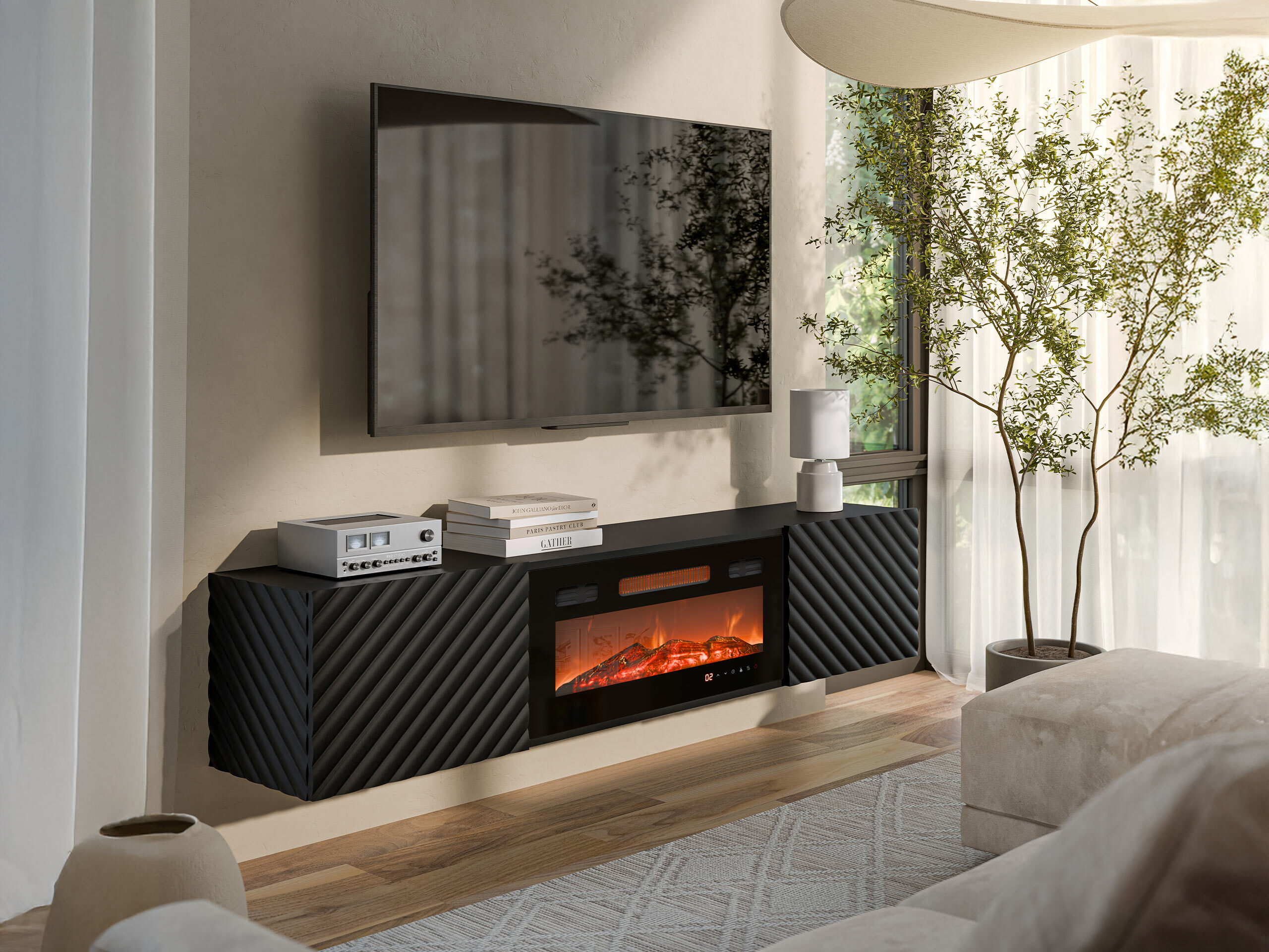 TV galds Charlotte 207 (Melns)
