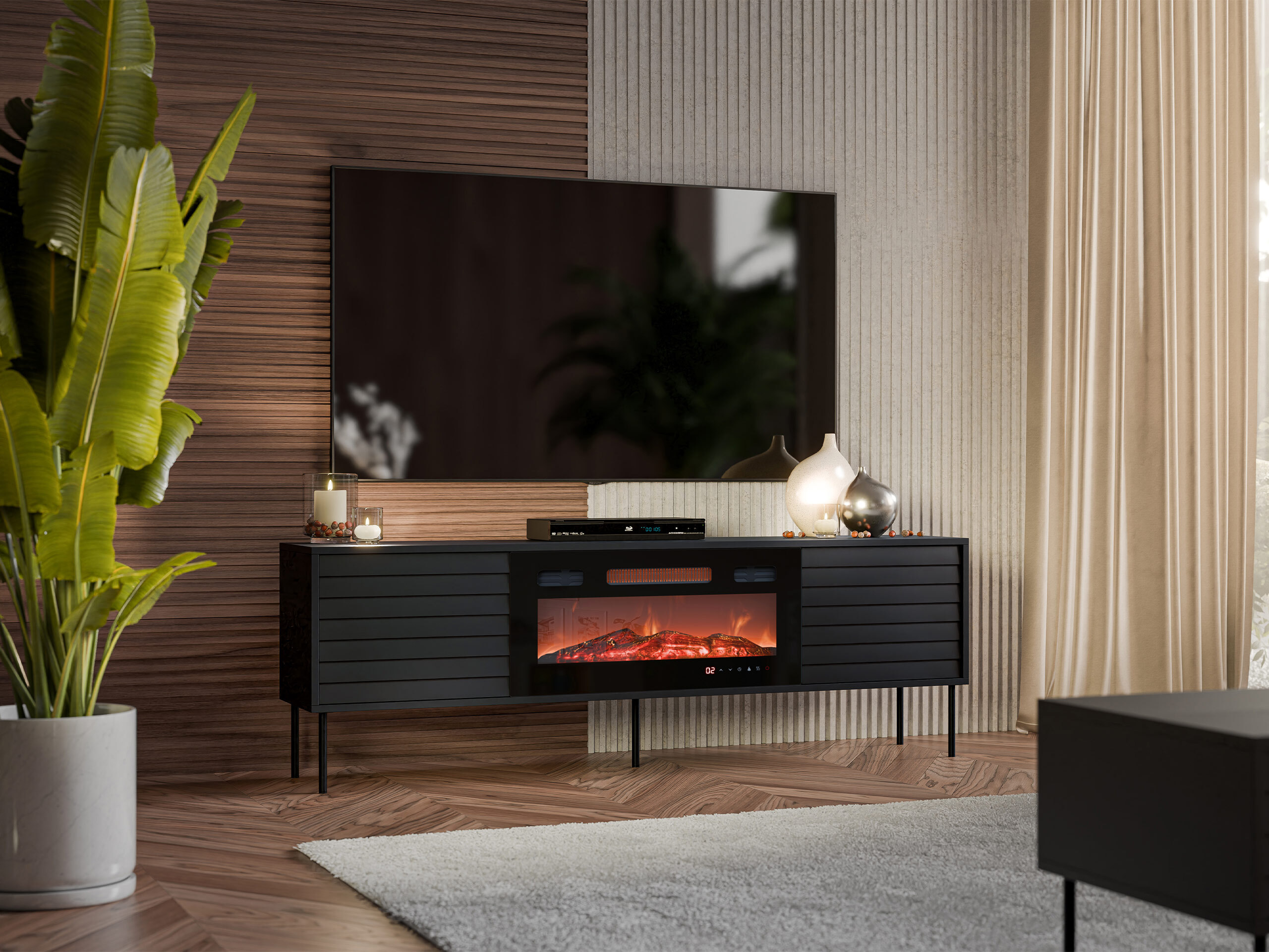 TV galds Flosoru 108 (Melns)