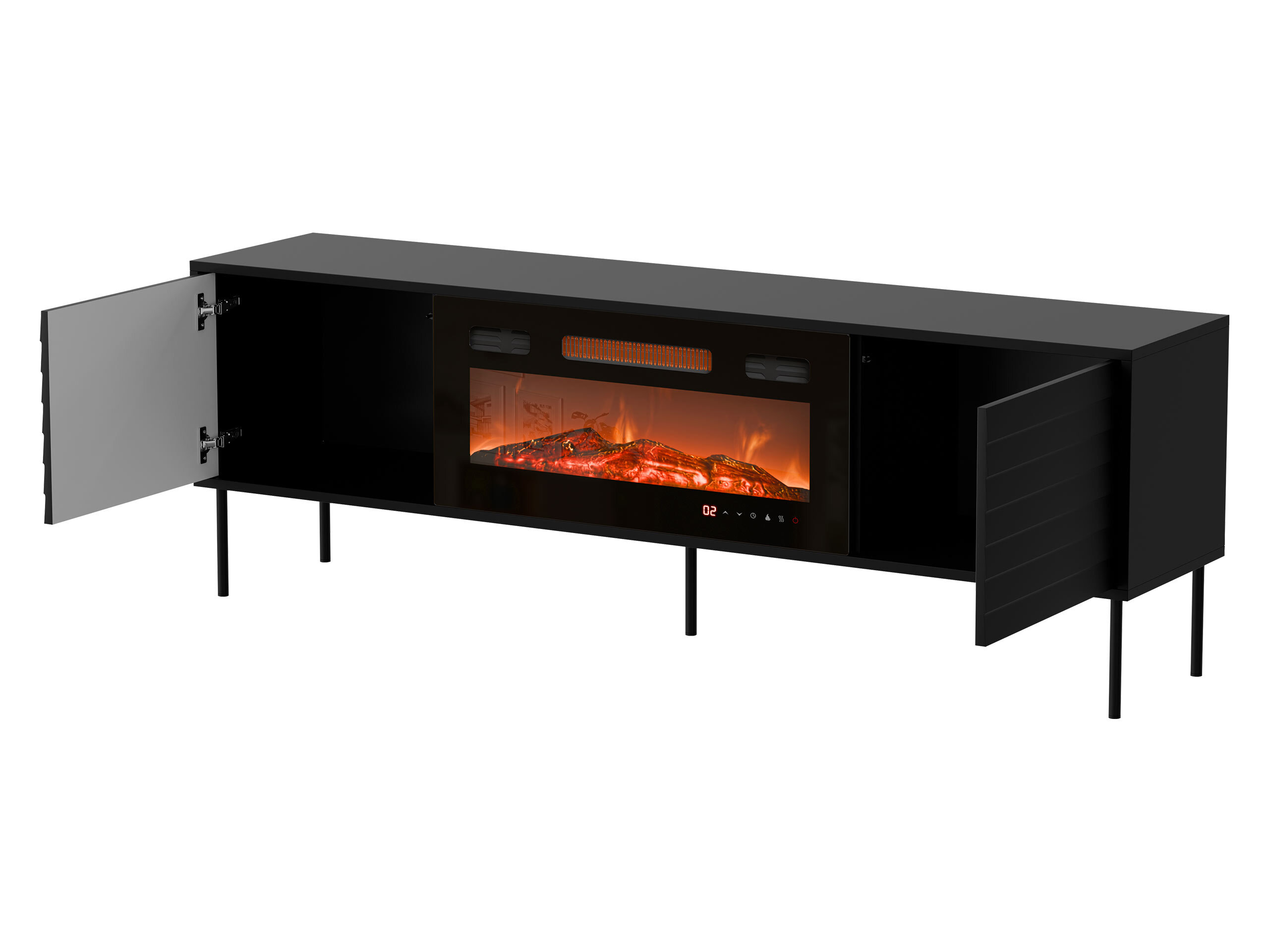 TV galds Flosoru 108 (Riekstkoks + Melns)