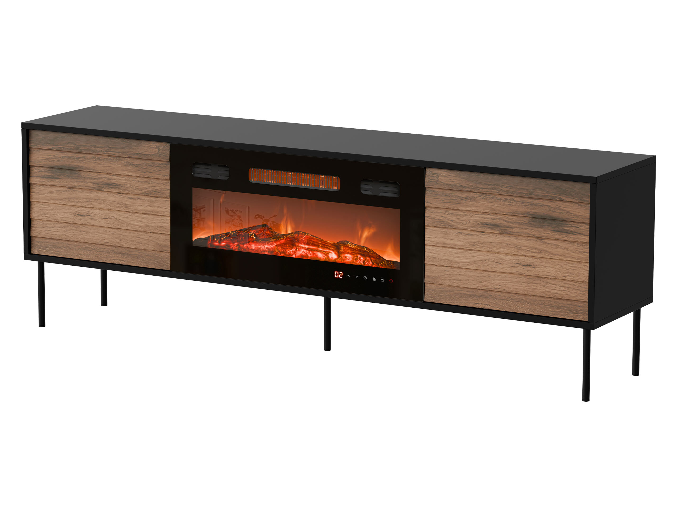 TV galds Flosoru 108 (Riekstkoks + Melns)