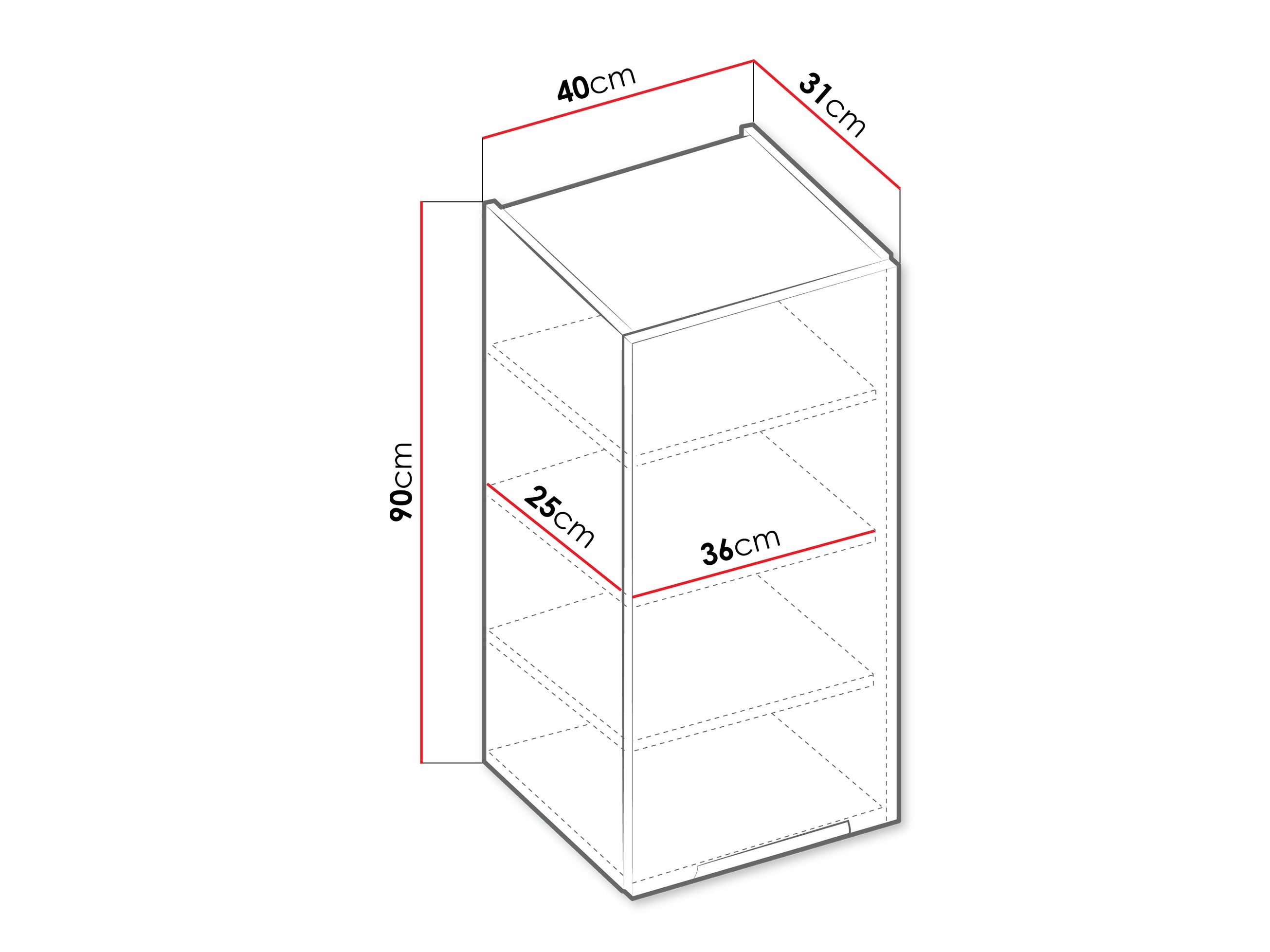 Moduļu piekarams skapis Sole 118