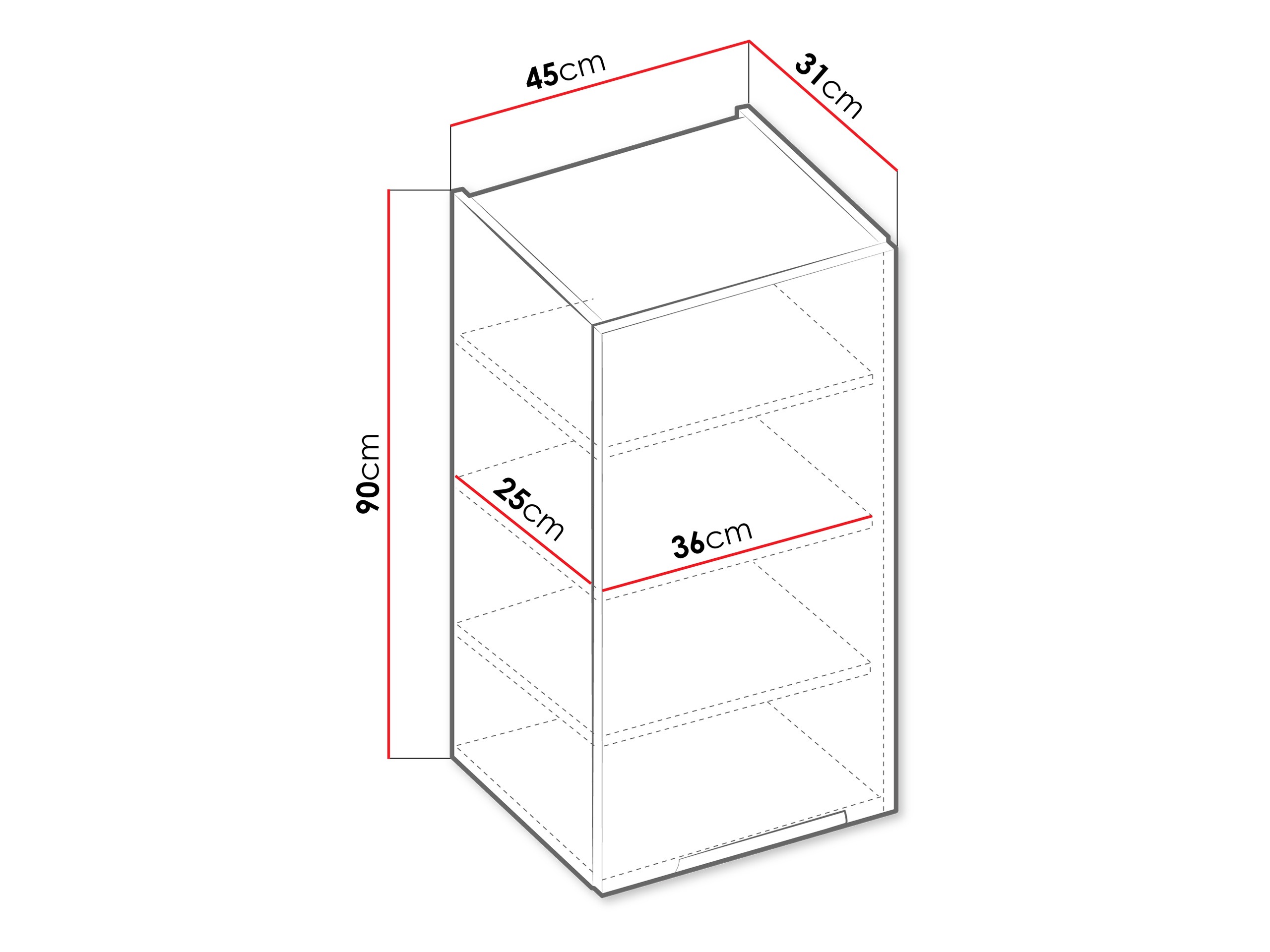 Moduļu piekarams skapis Sole 120