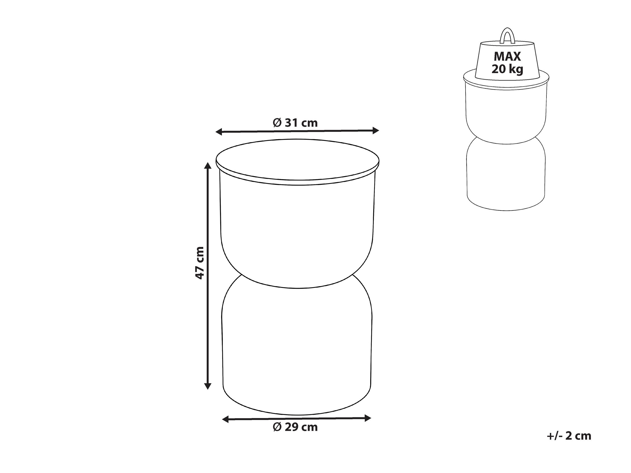 Kafijas galdiņš Berwyn 3291 (Gaiši bēšs)