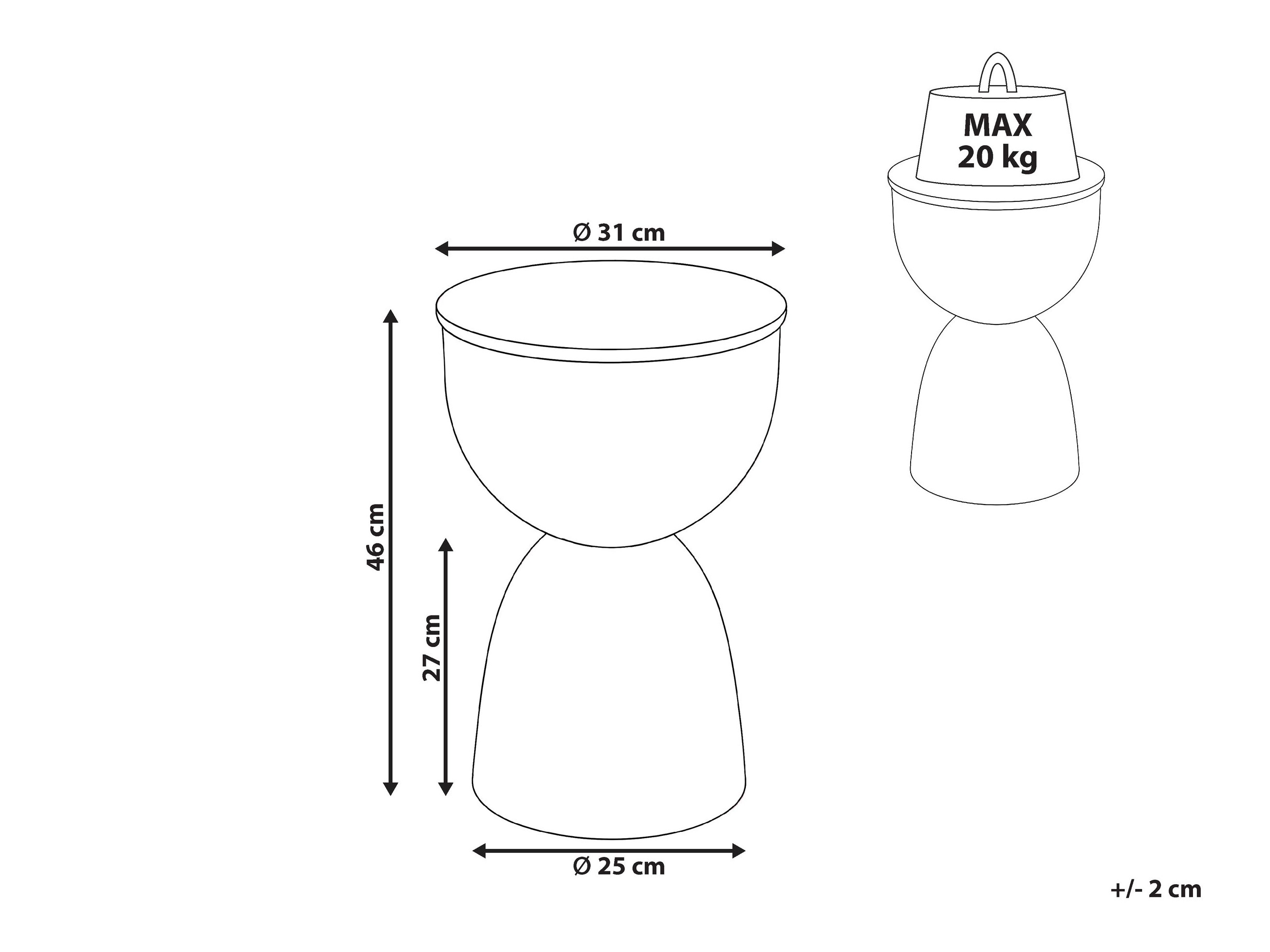 Kafijas galdiņš Berwyn 3292 (Melns)