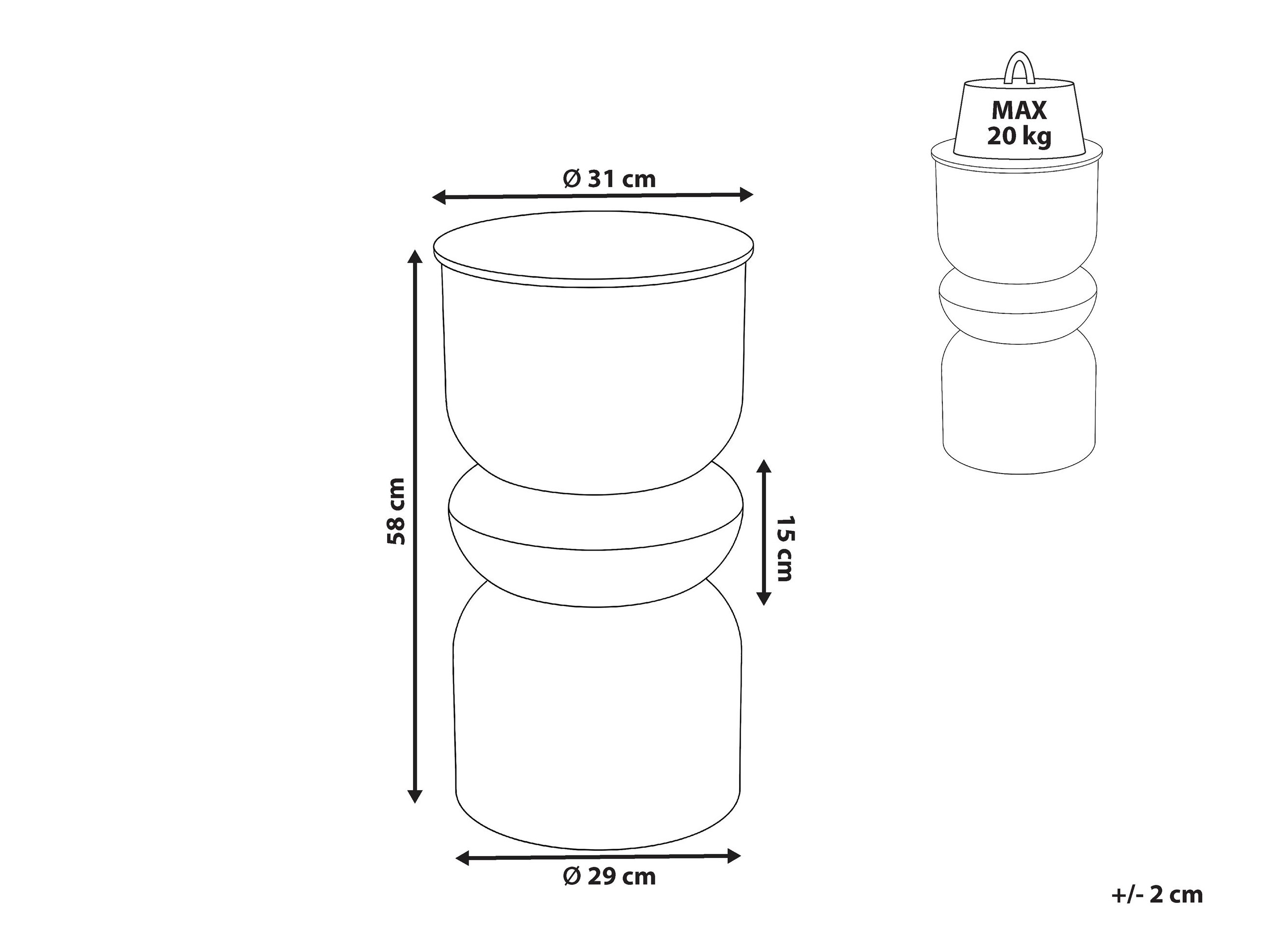 Kafijas galdiņš Berwyn 3293 (Gaišs olīvkoks)
