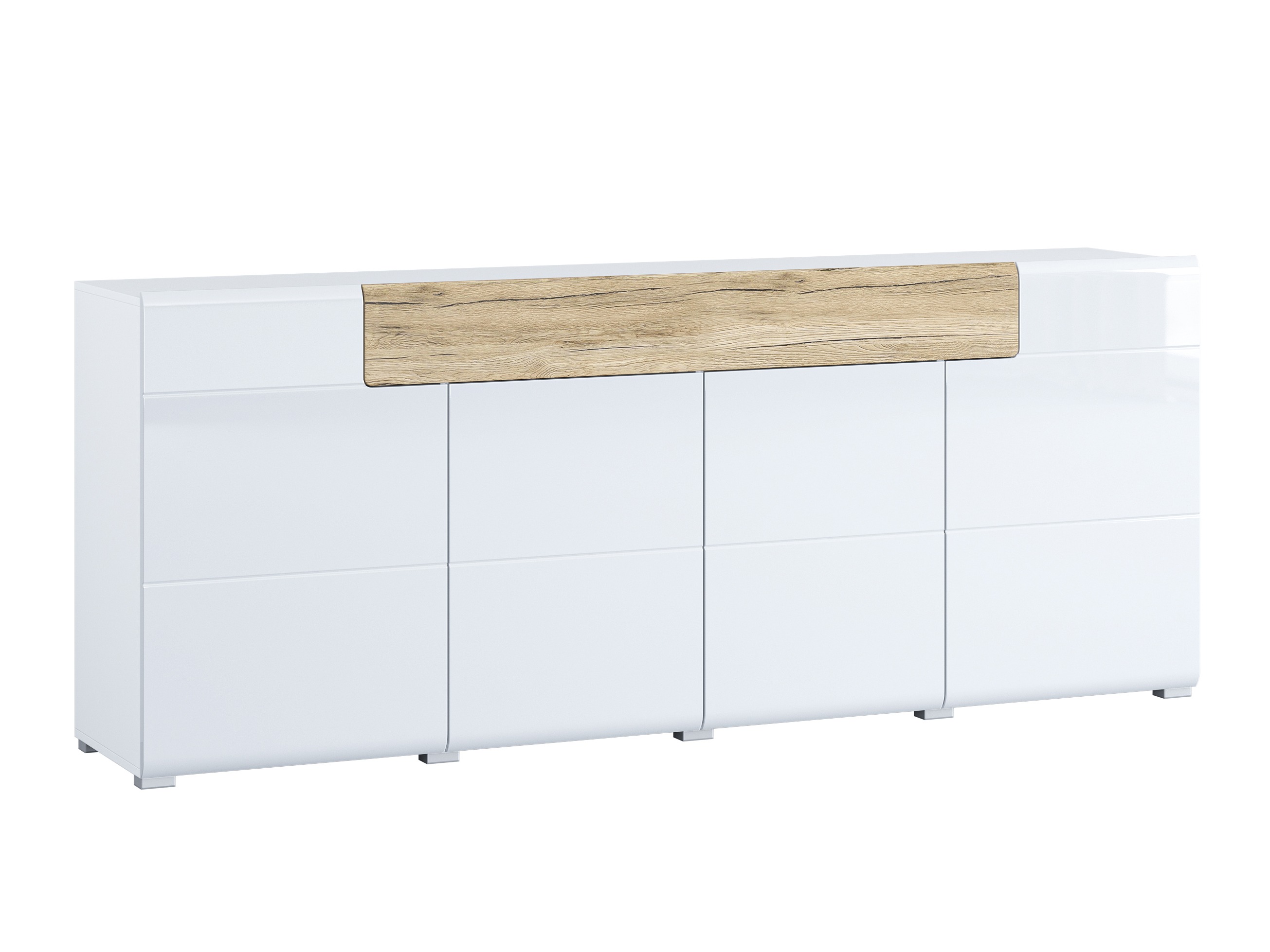 Kumode Torsone 102 (Balts + Glancēts balts + Sanremo ozols)