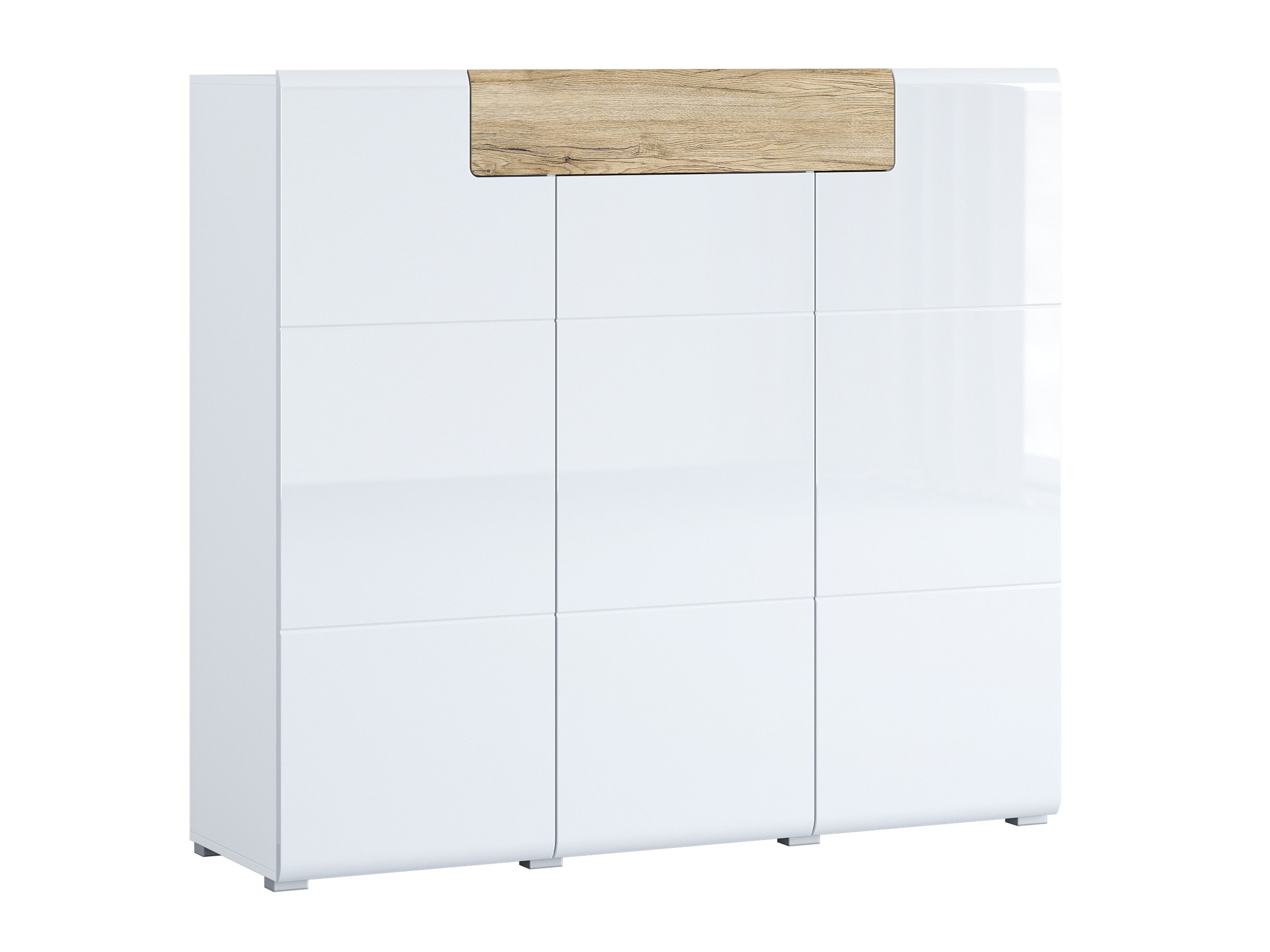 Kumode Torsone 112 (Balts + Glancēts balts + Sanremo ozols)