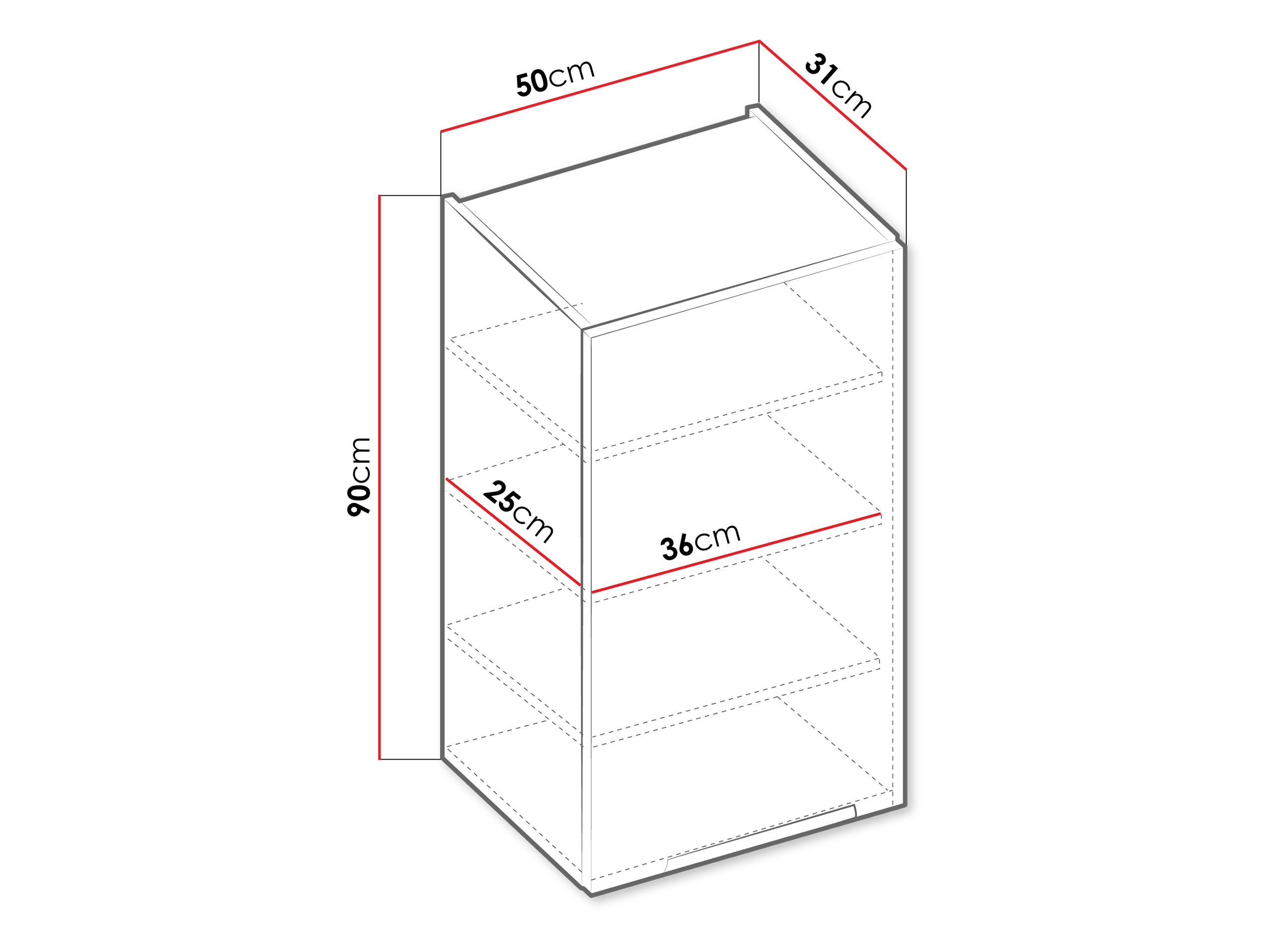 Moduļu piekarams skapis Sole 123