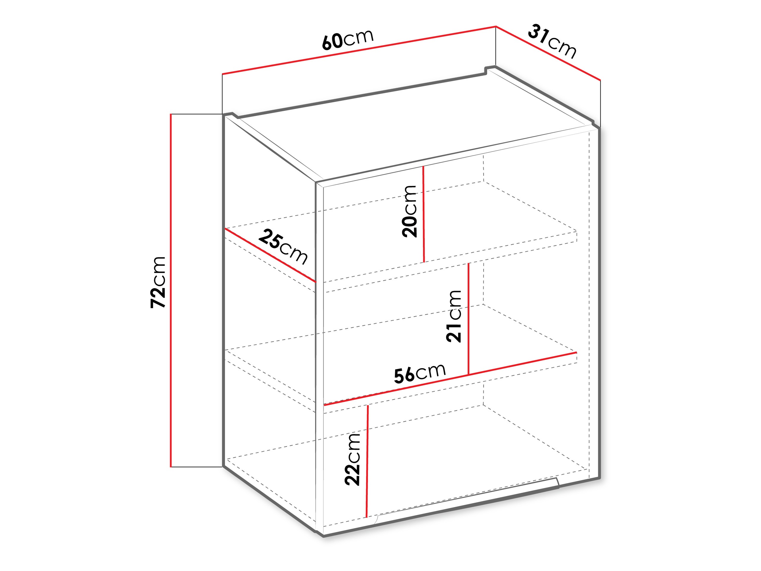 Moduļu piekarams skapis Sole 136