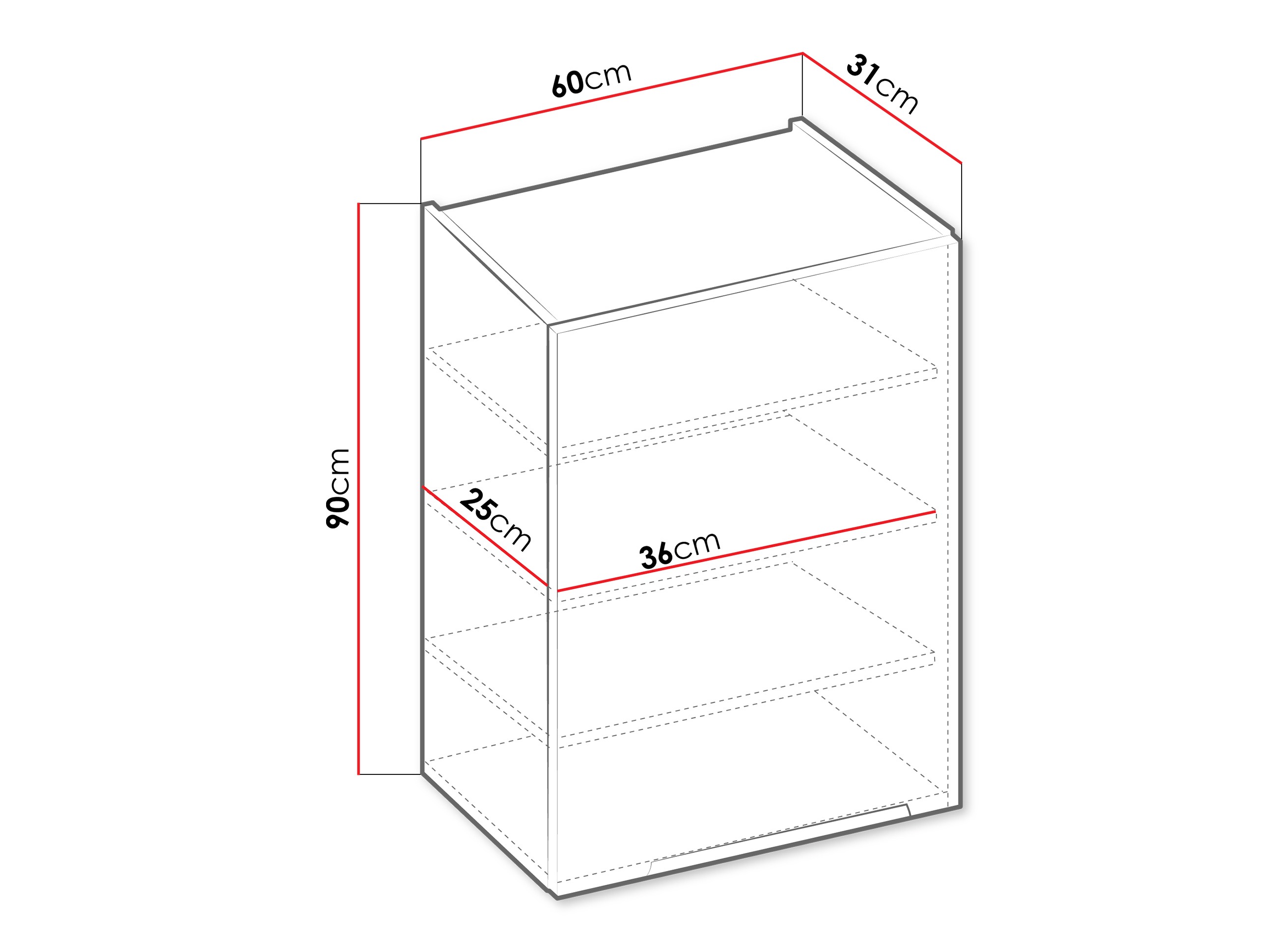 Moduļu piekarams skapis Sole 137