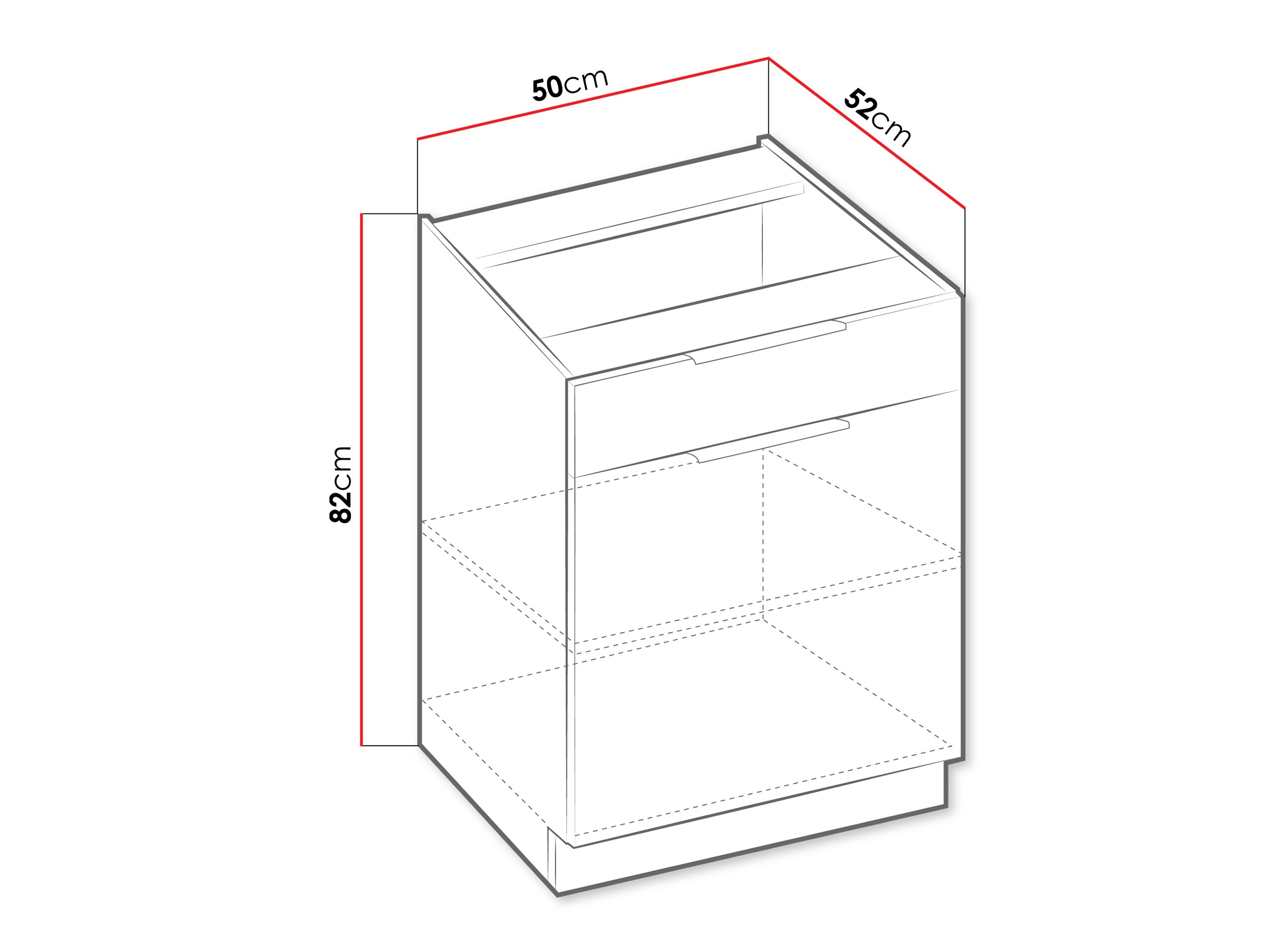 Moduļu skapis ar atvilktni un durvīm Sole 121