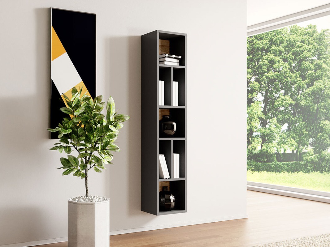 Piekarams plaukts Torsone 106 (Antracīts + Gloss antracīts + Grandson ozols)