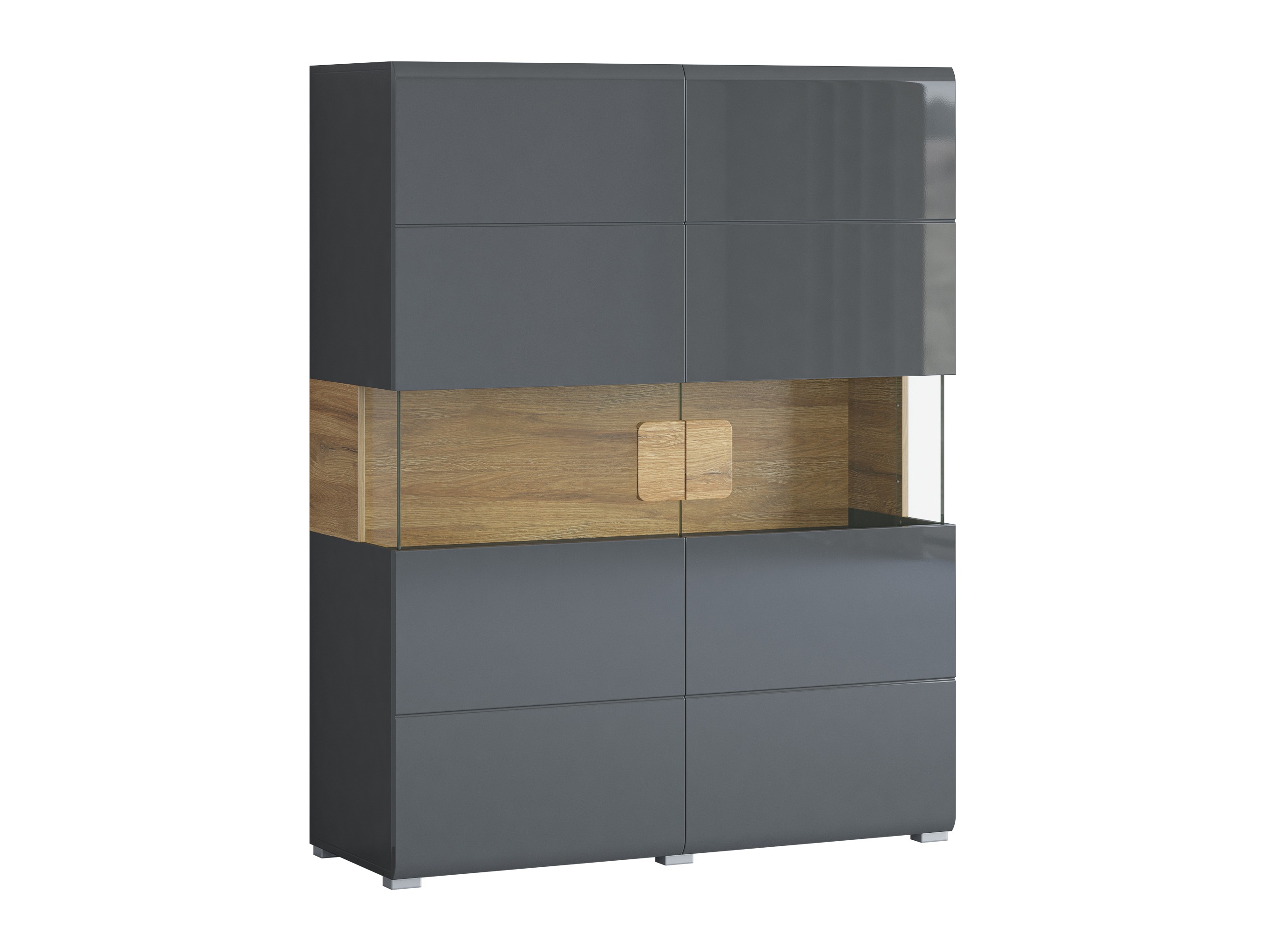 Plaukts Torsone 107 (Antracīts + Gloss antracīts + Grandson ozols)