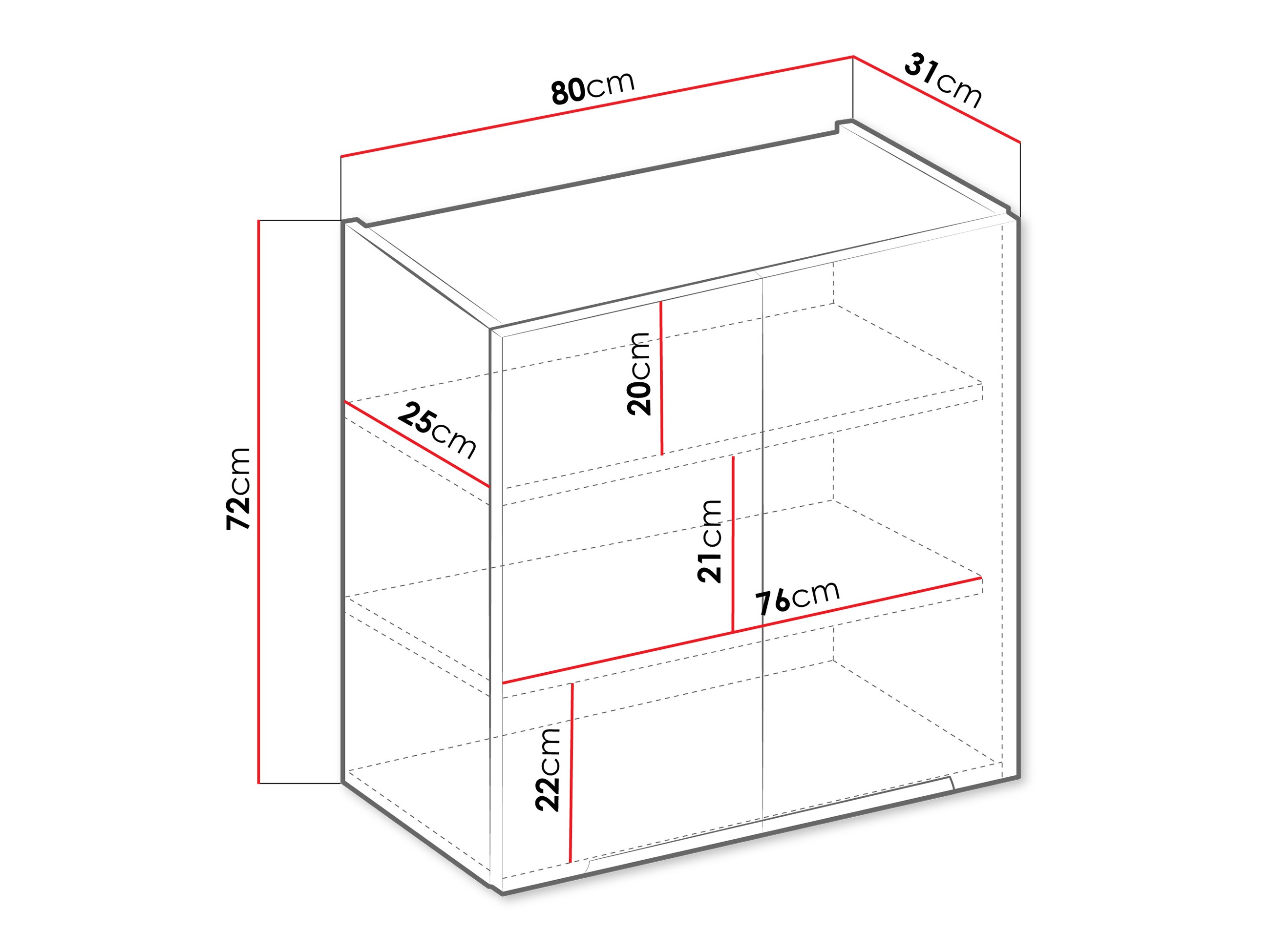 Moduļu piekarams skapis Sole 148