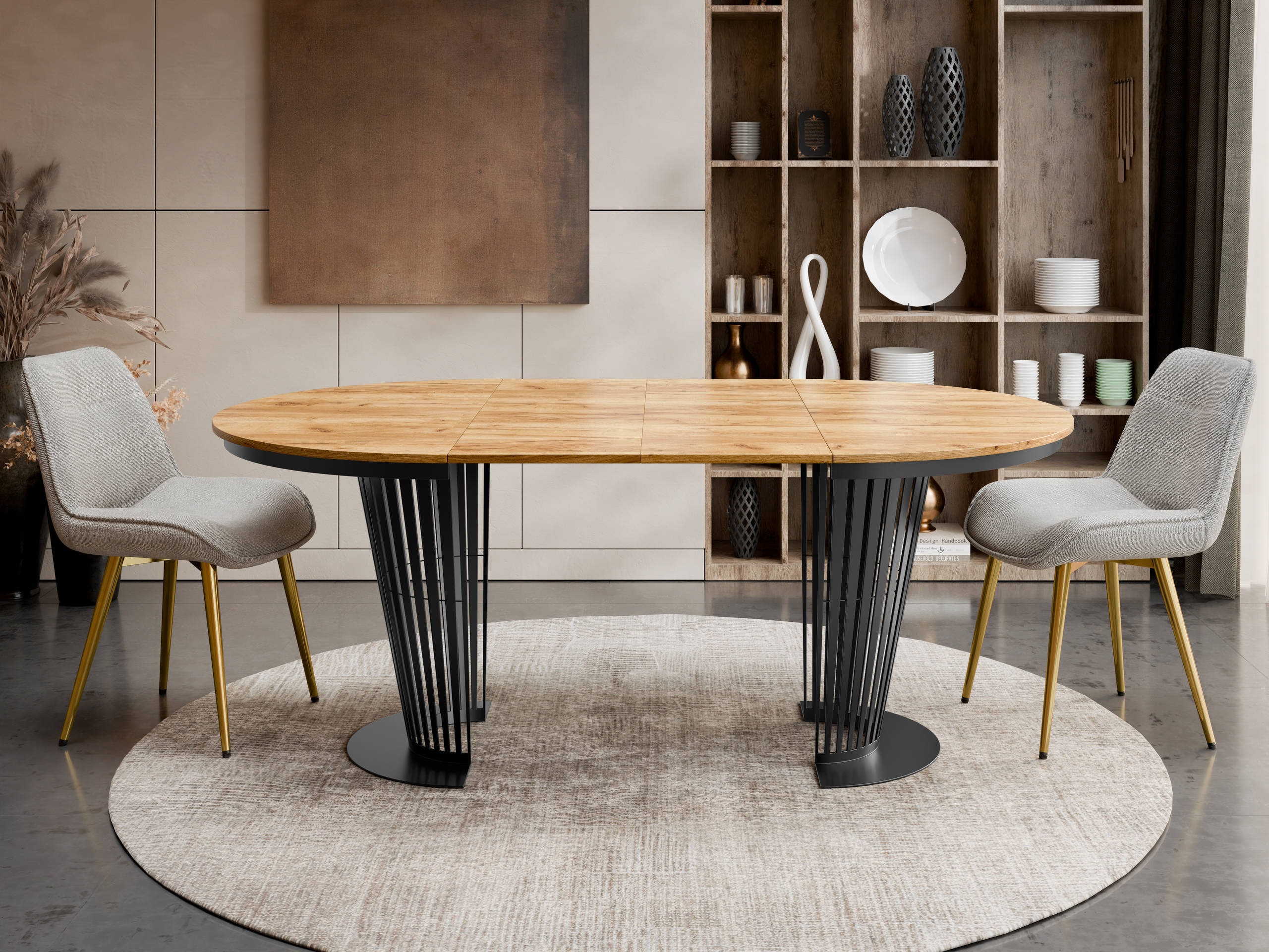 Galds Oswego 179 (Melns + Craft ozols)