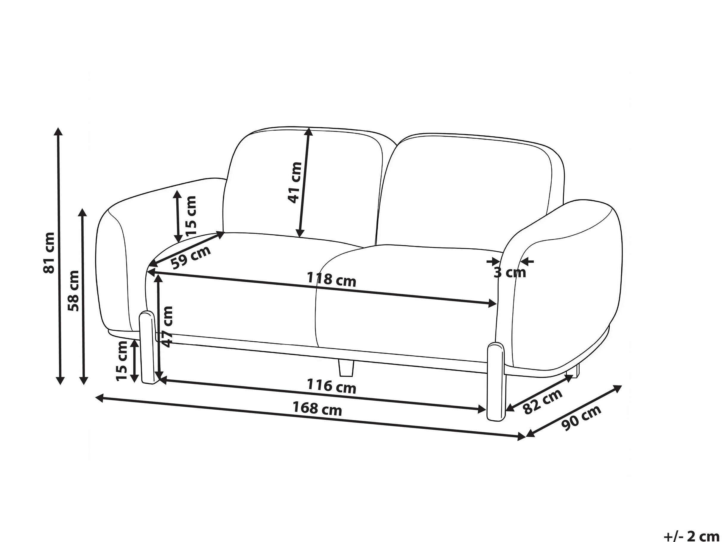 Dīvāns Berwyn 3306 (Taupe)
