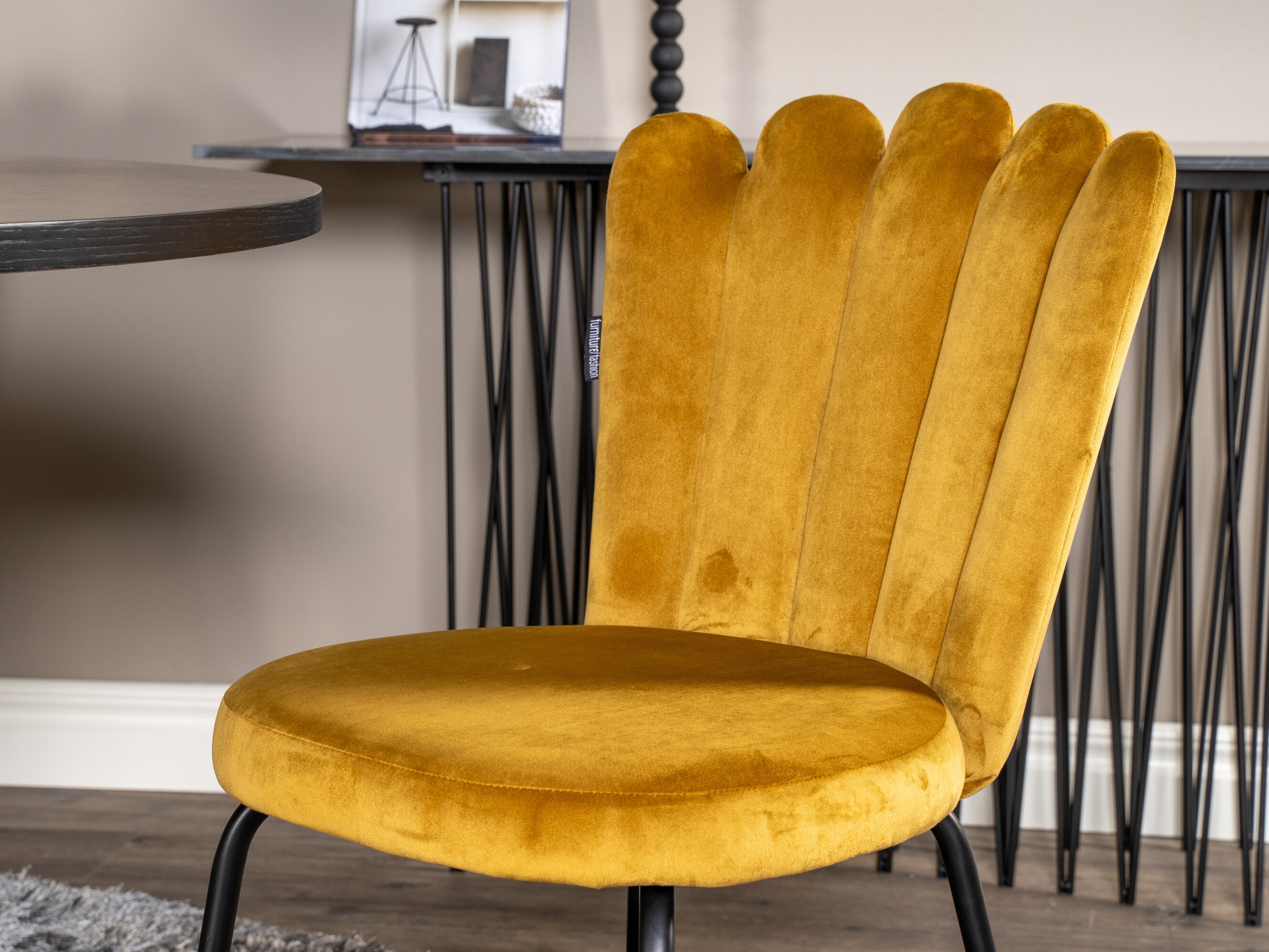 Ēdamistabas komplekts Dallas 316 (Dzeltens + Melns)