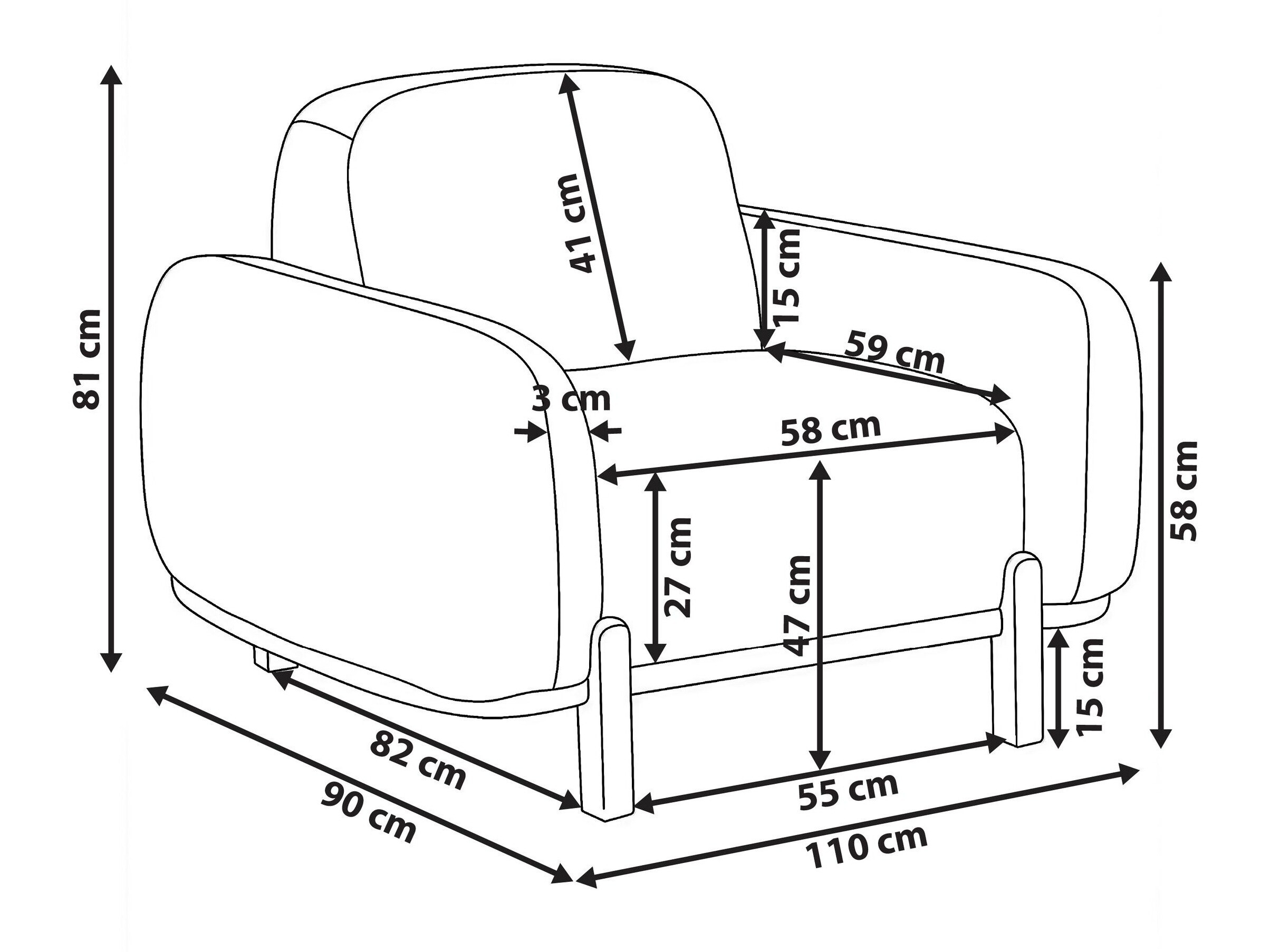 Krēsls Berwyn 3305 (Taupe)