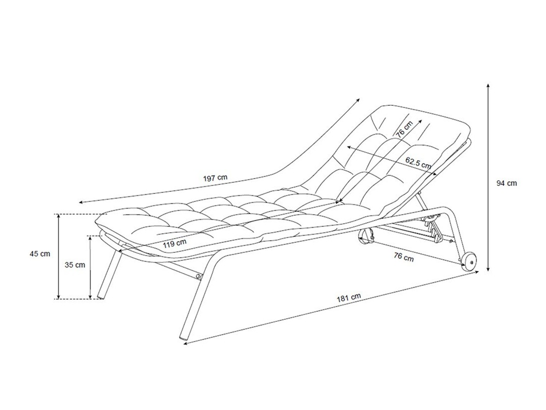 Sauļošanās krēsls Mandeville 360