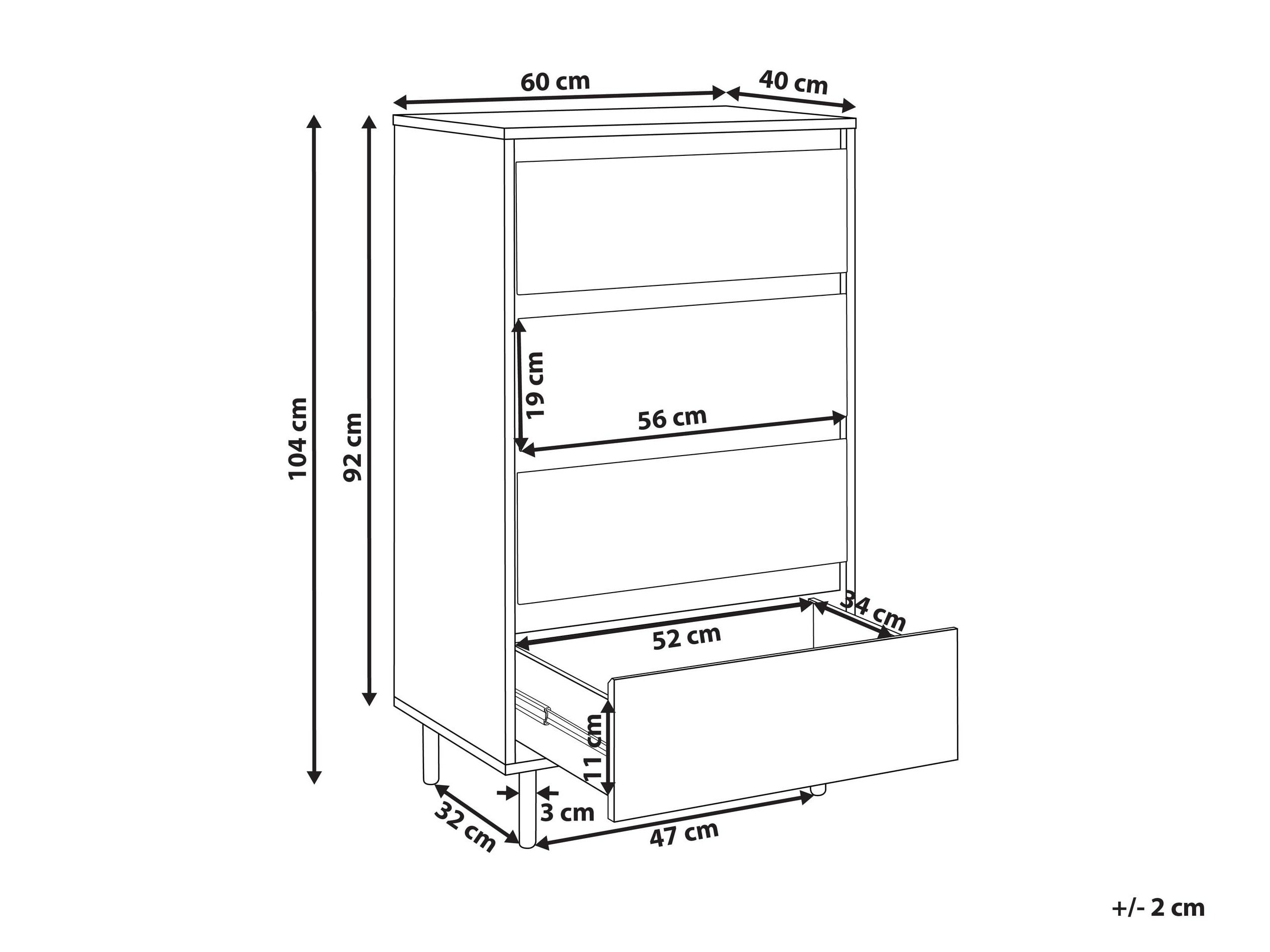 Kumode Berwyn 3308 (Tumšs koks)