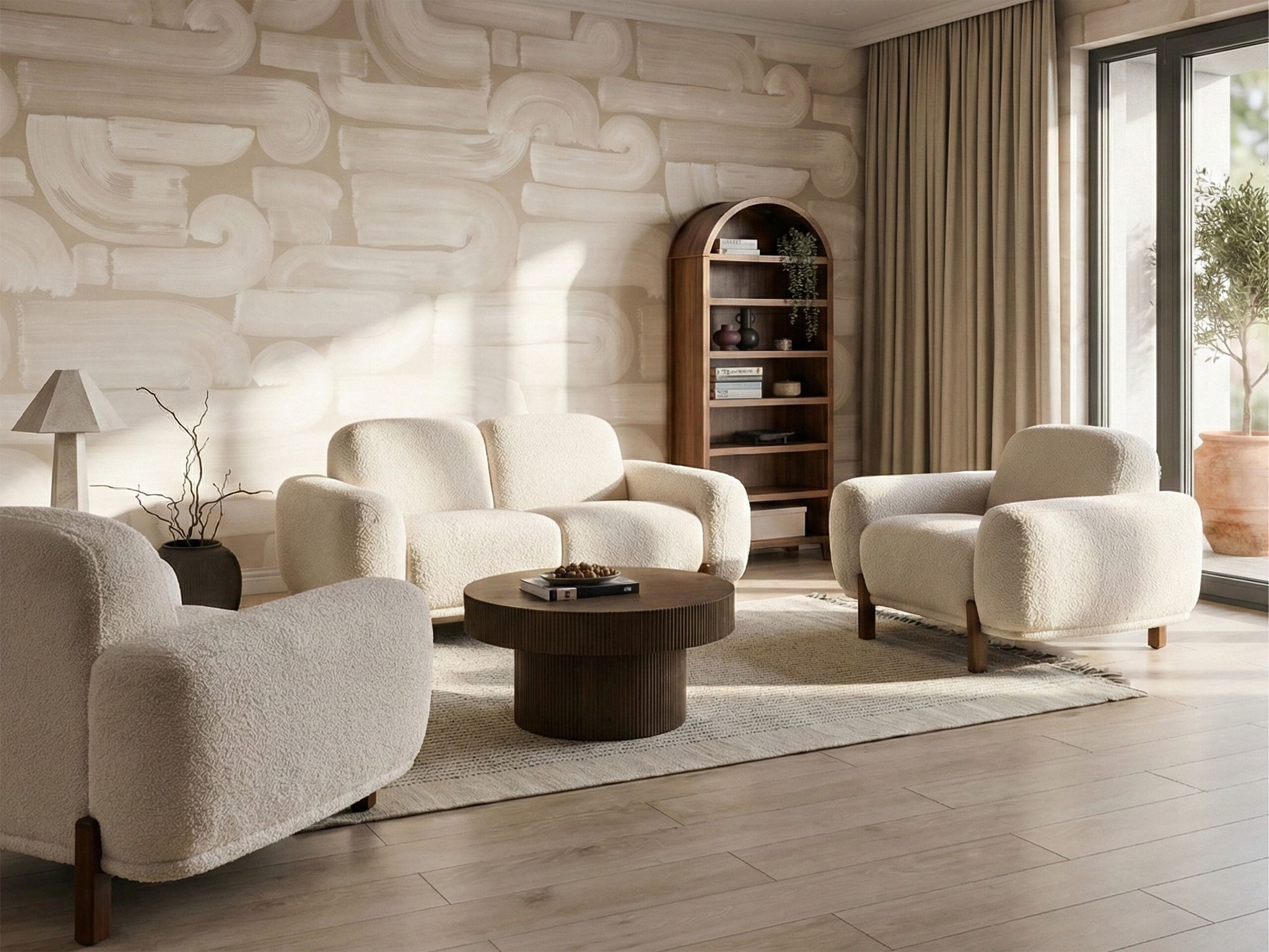 Mīksto mēbeļu komplekts Berwyn 3307 (Balts)