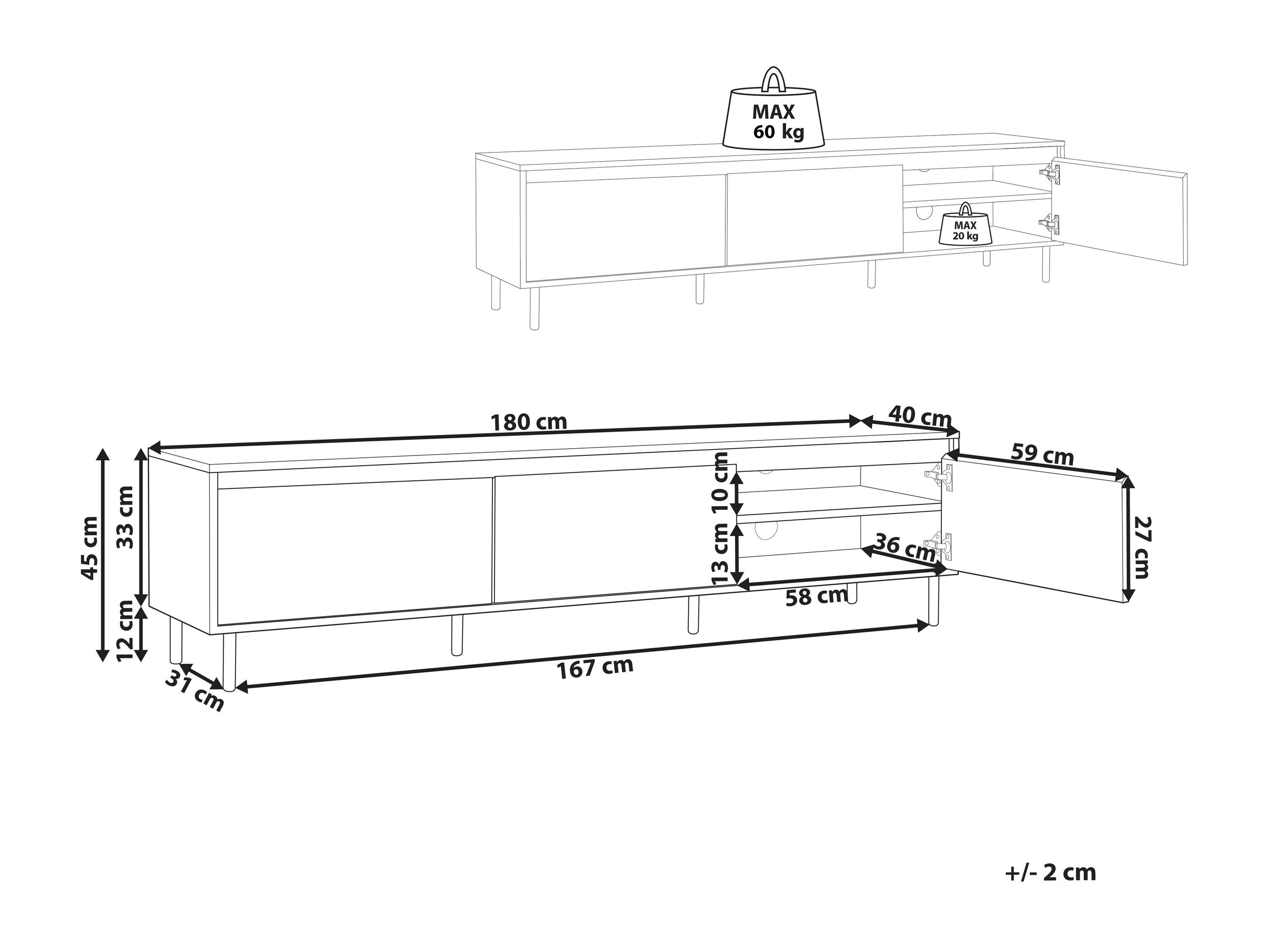 TV galds Berwyn 3310 (Tumšs koks)