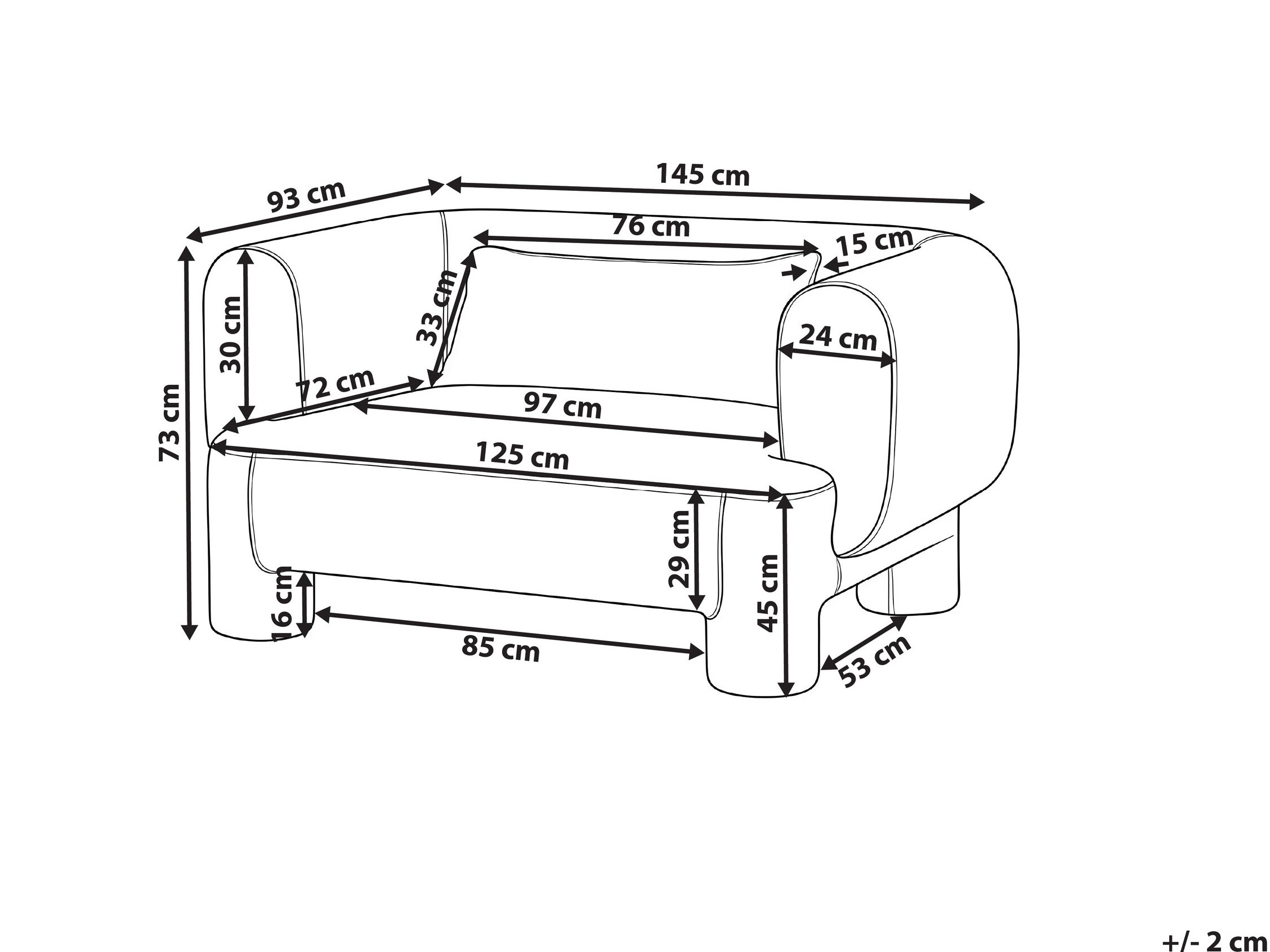 Dīvāns Cavsali 100 (Brūns)