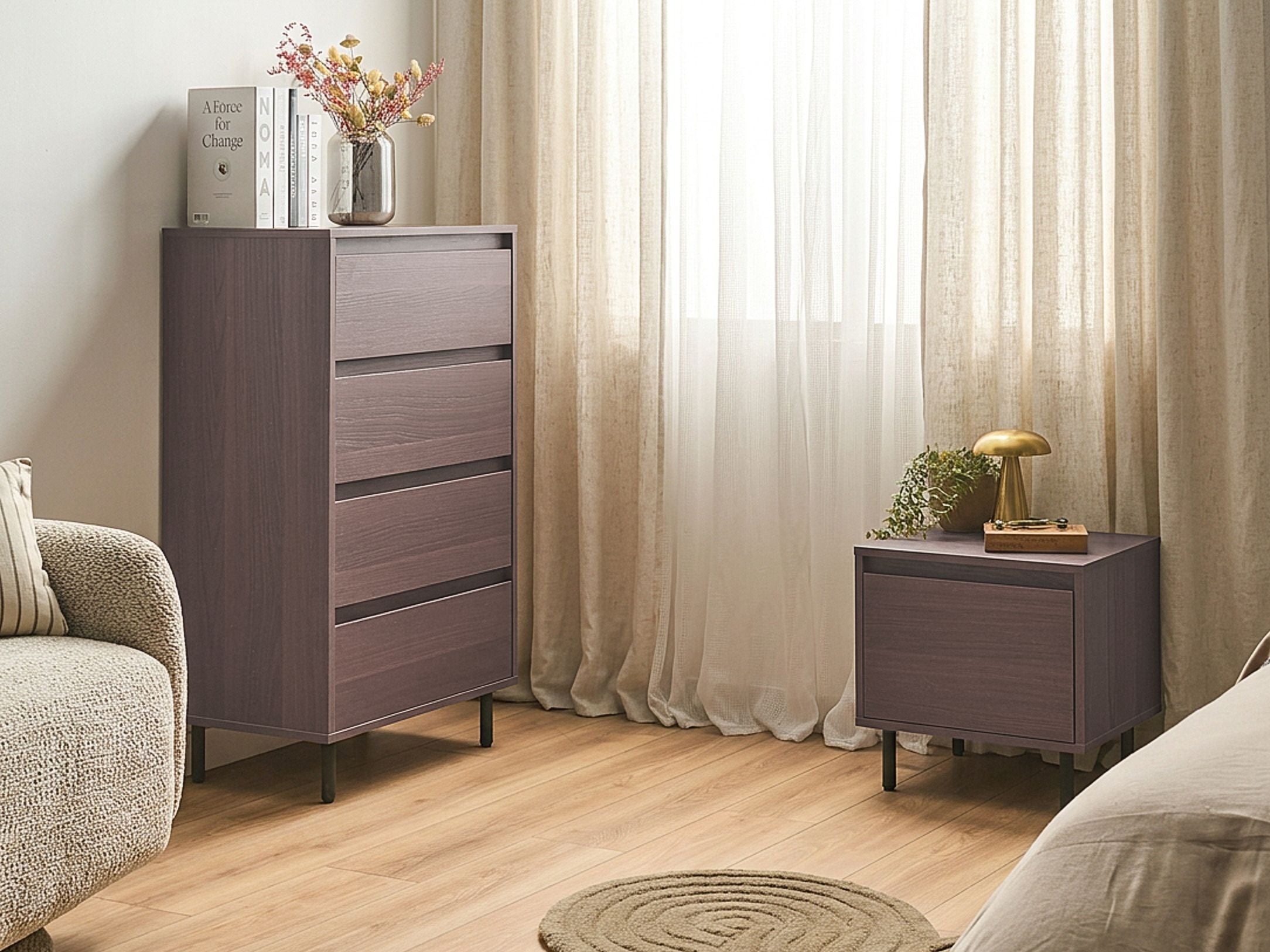 Kumode Berwyn 3308 (Tumšs koks)