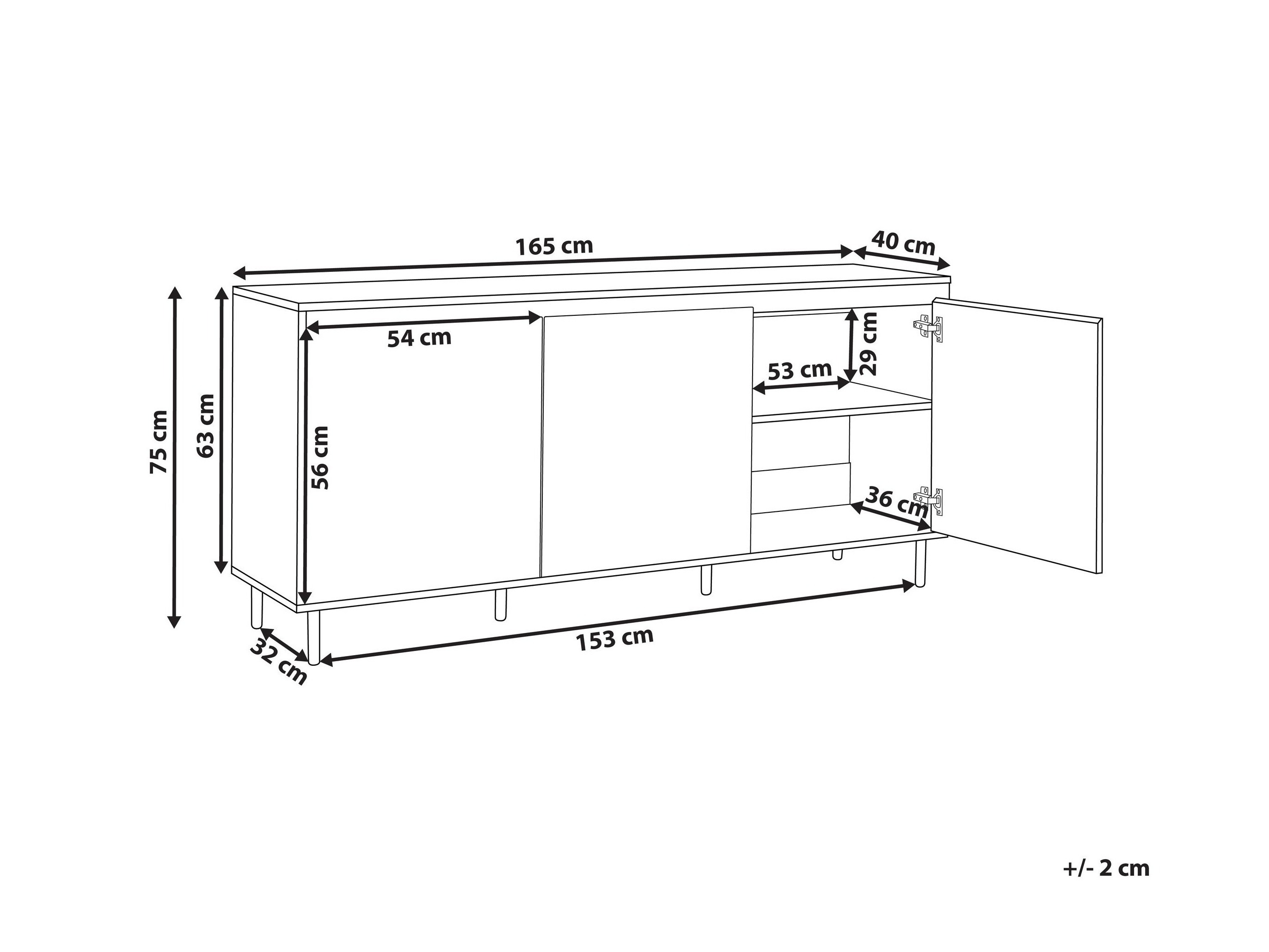 Skapis Berwyn 3311 (Tumšs koks)
