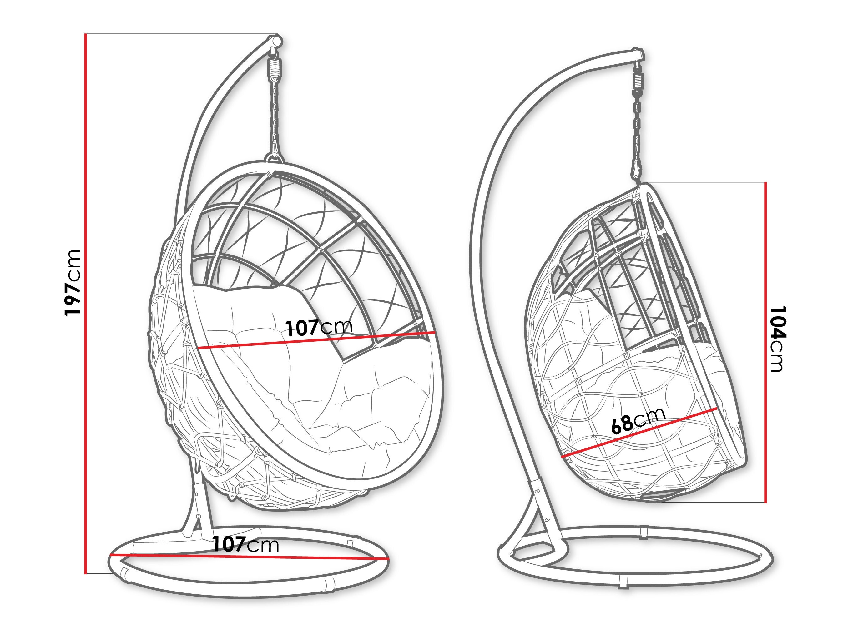 Piekaramais krēsls Comfivo 429