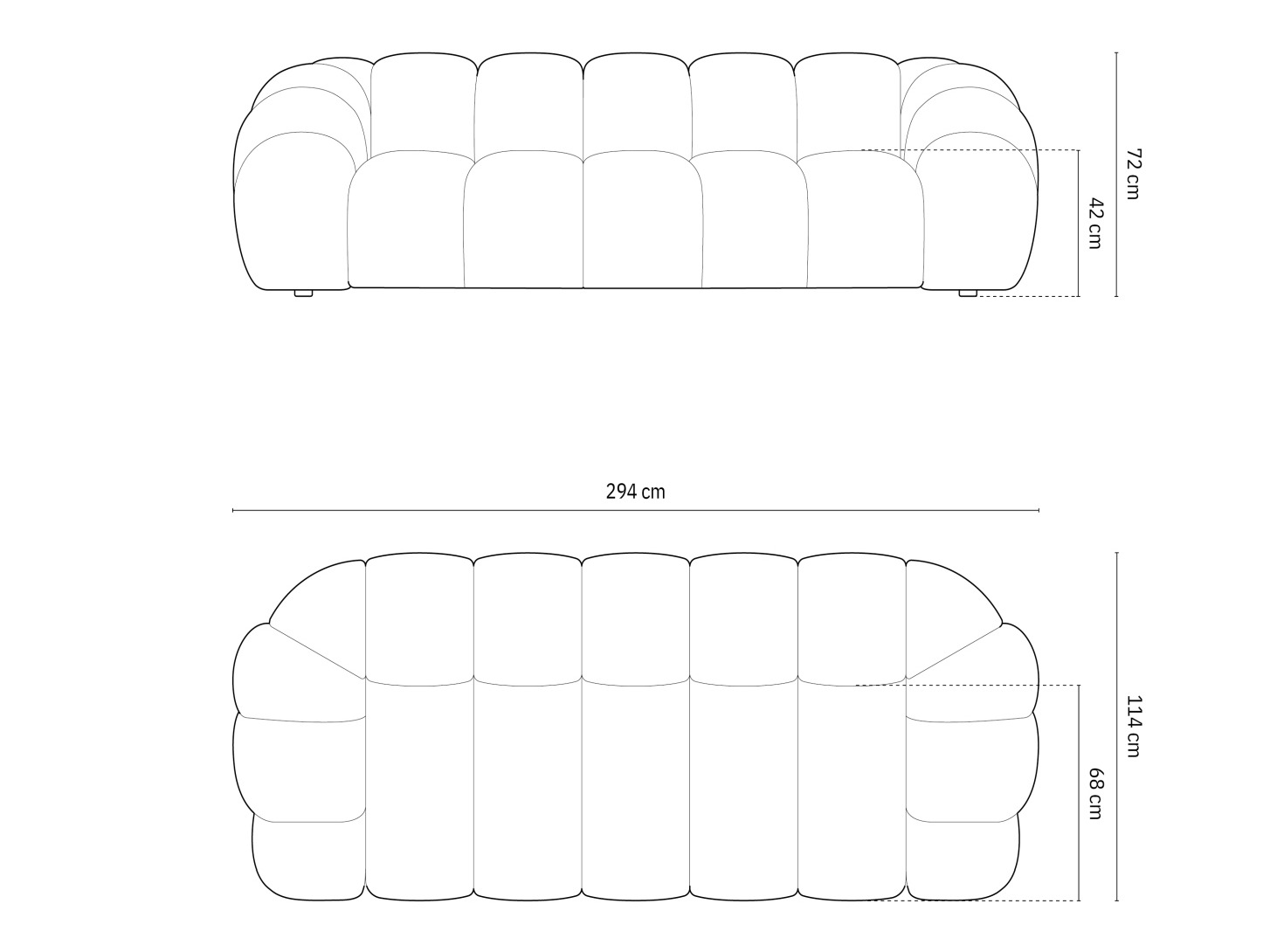 Dīvāns Cirnolu 102 (Bubble 10)
