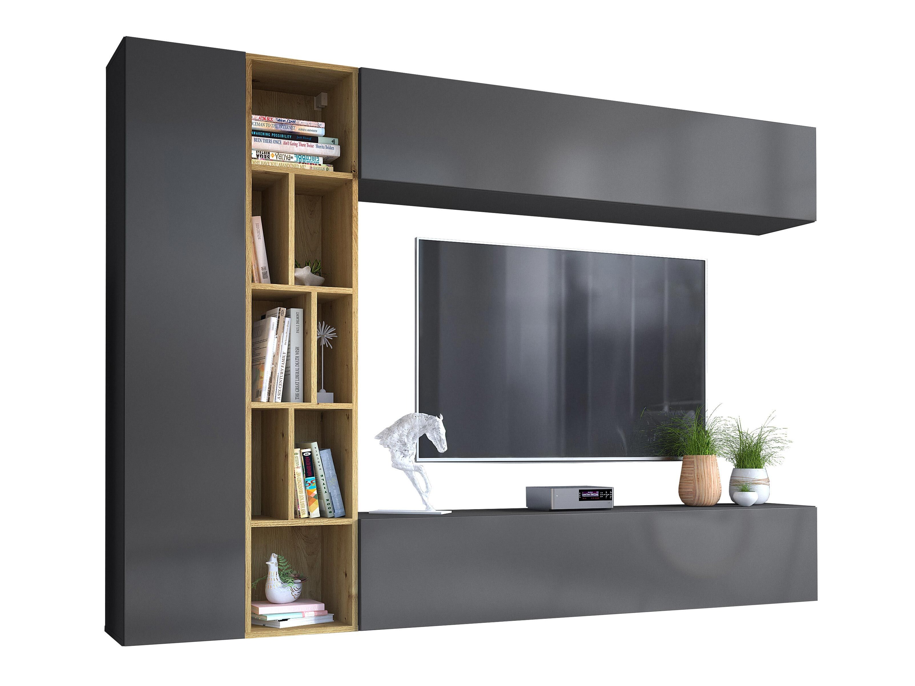 Viesistabas komplekts Comfivo Natura (Pelēks + Artisan ozols)