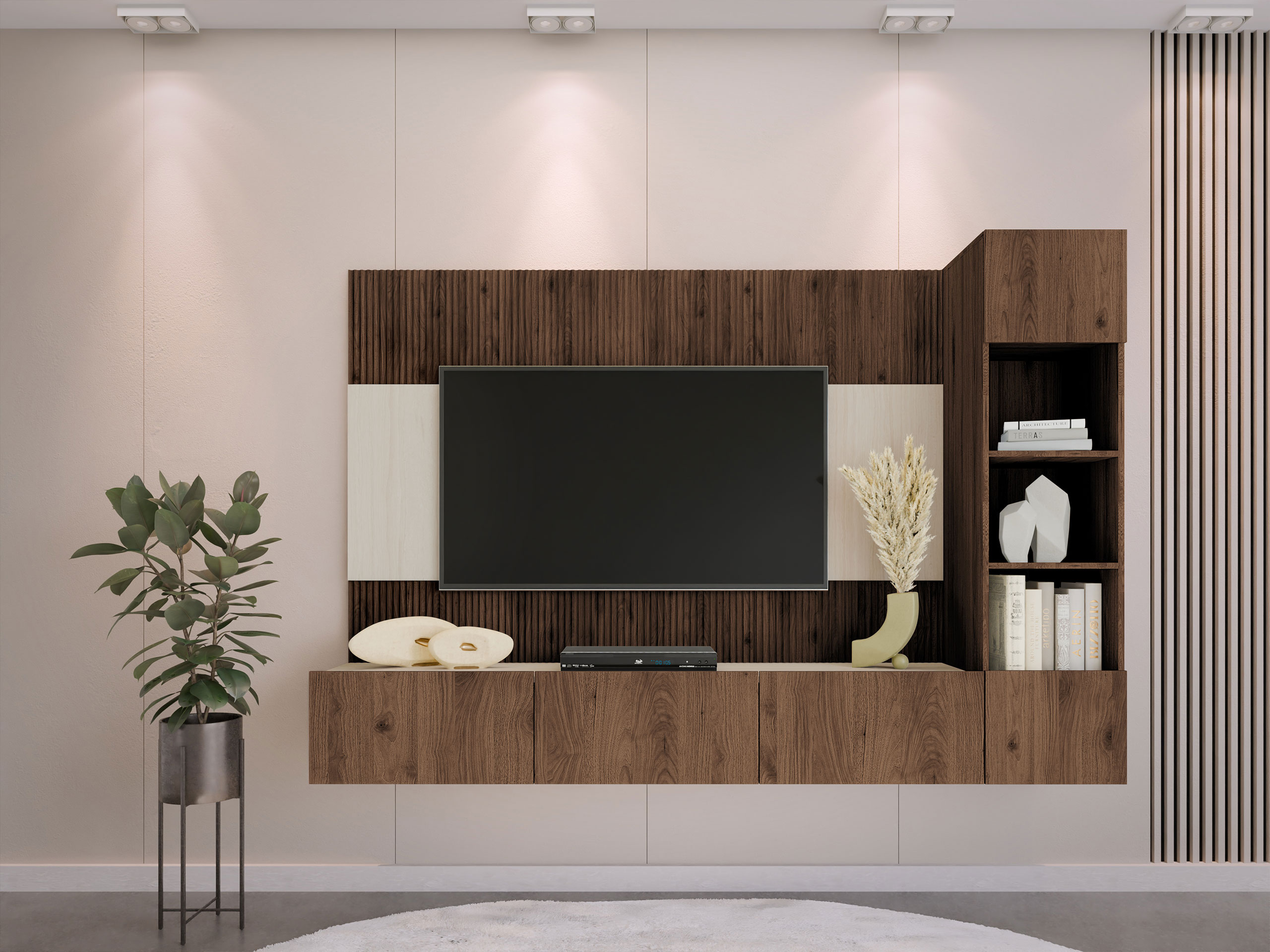Viesistabas komplekts Comfivo Salix II (Riekstkoks + Gaišs traverine)