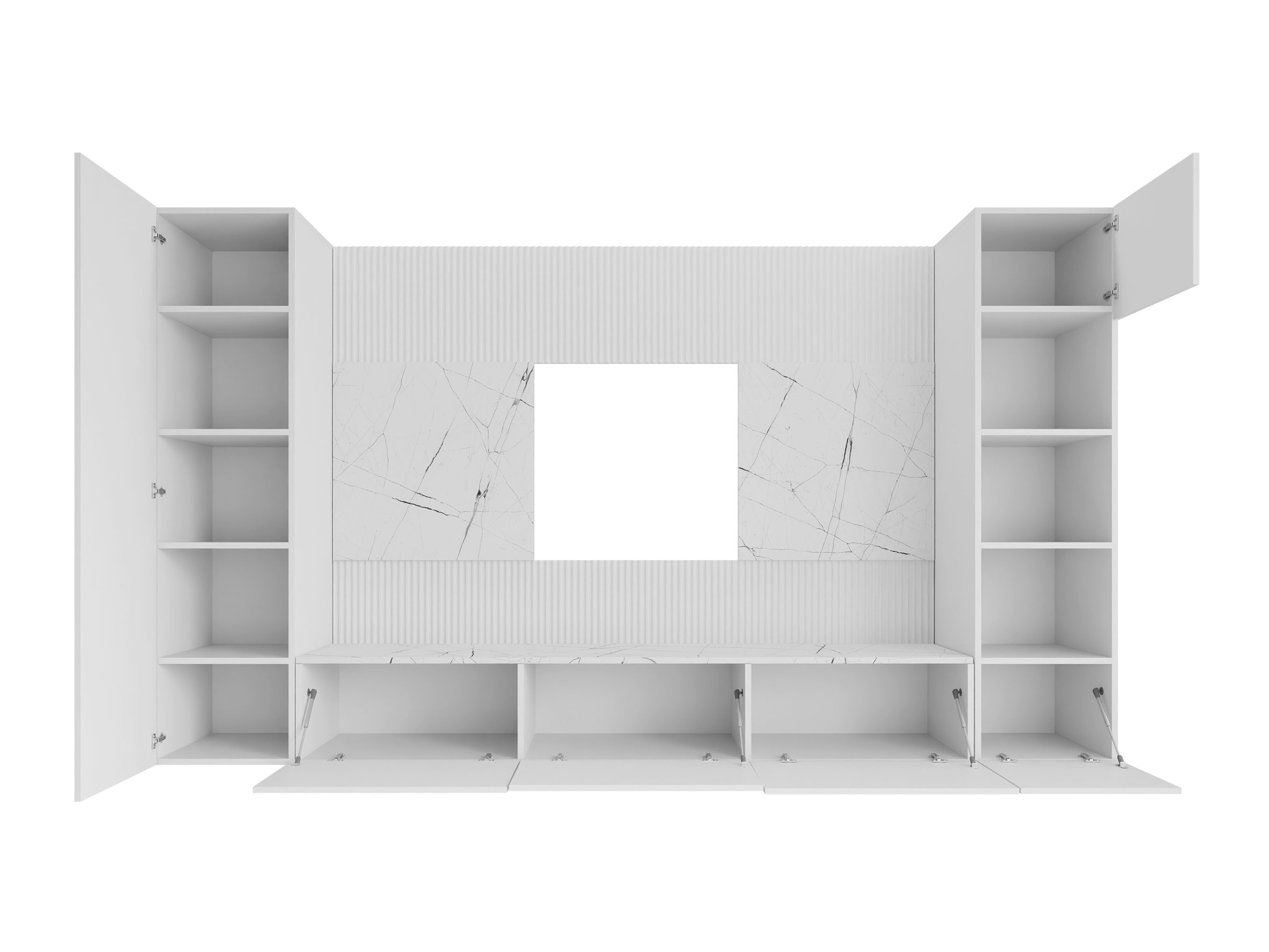 Viesistabas komplekts Comfivo Salix IV (Melns + Melnais marmors)