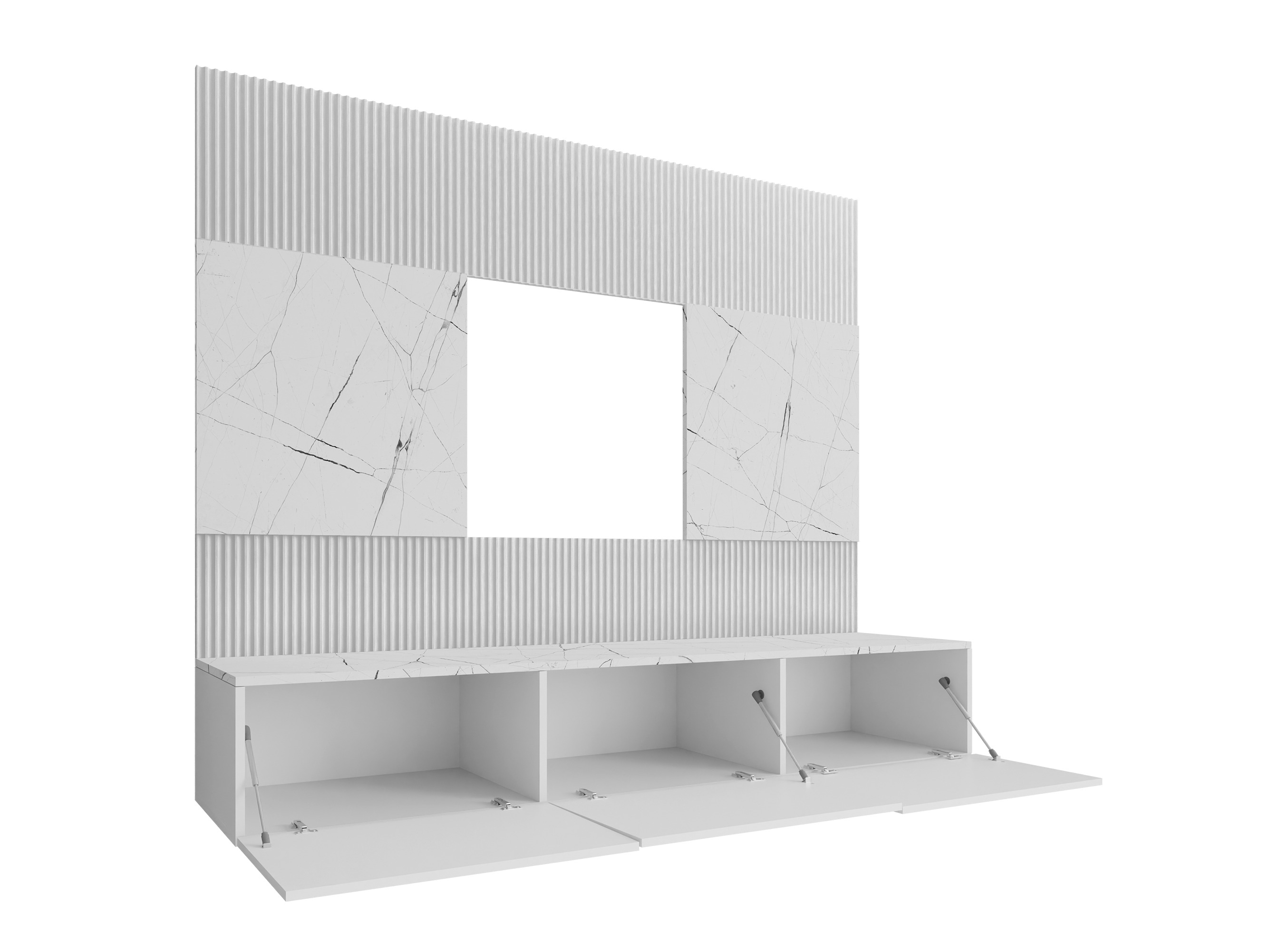 Viesistabas komplekts Comfivo Salix (Melns + Melnais marmors)