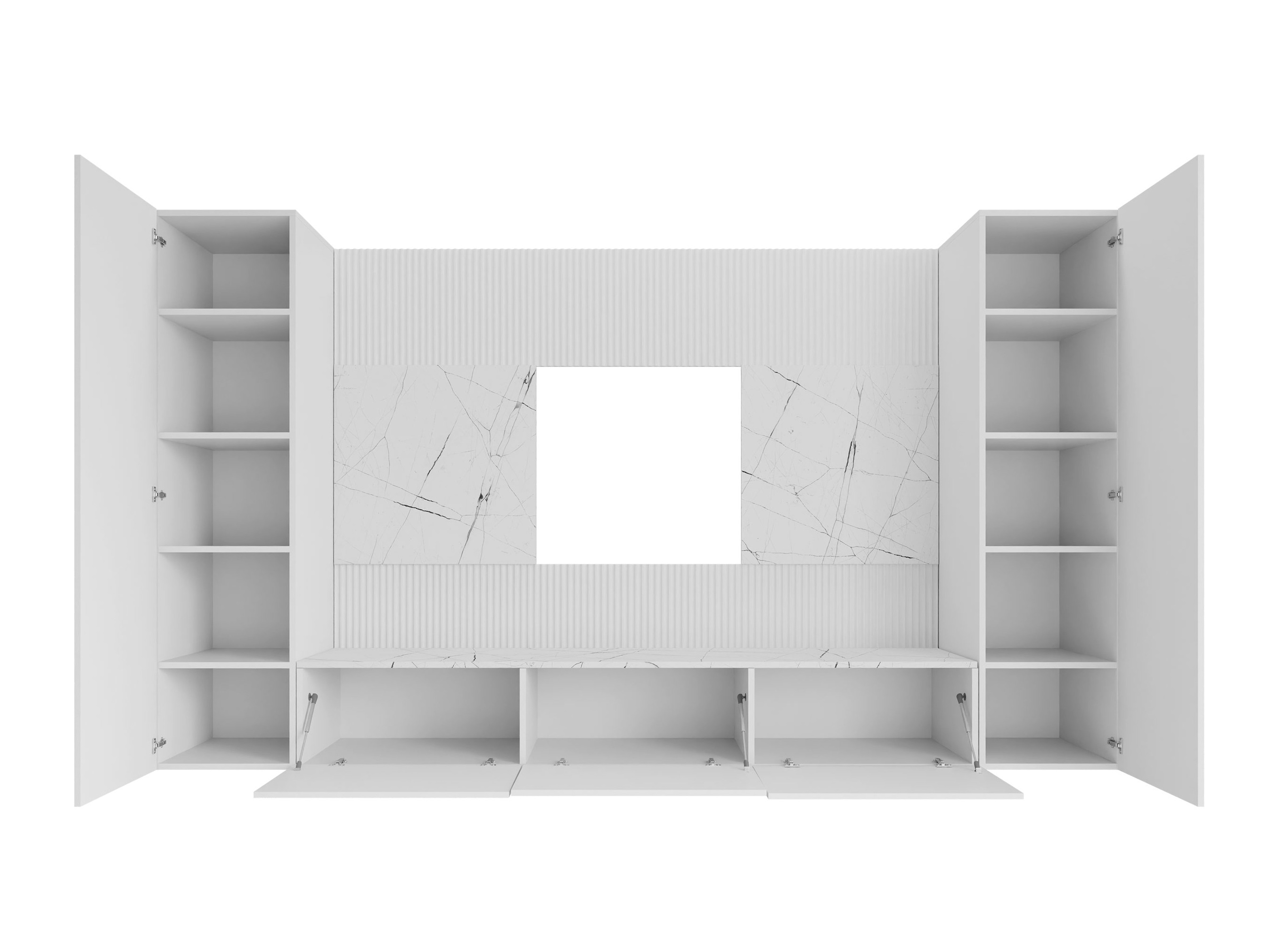 Viesistabas komplekts Comfivo Salix V (Melns + Melnais marmors)