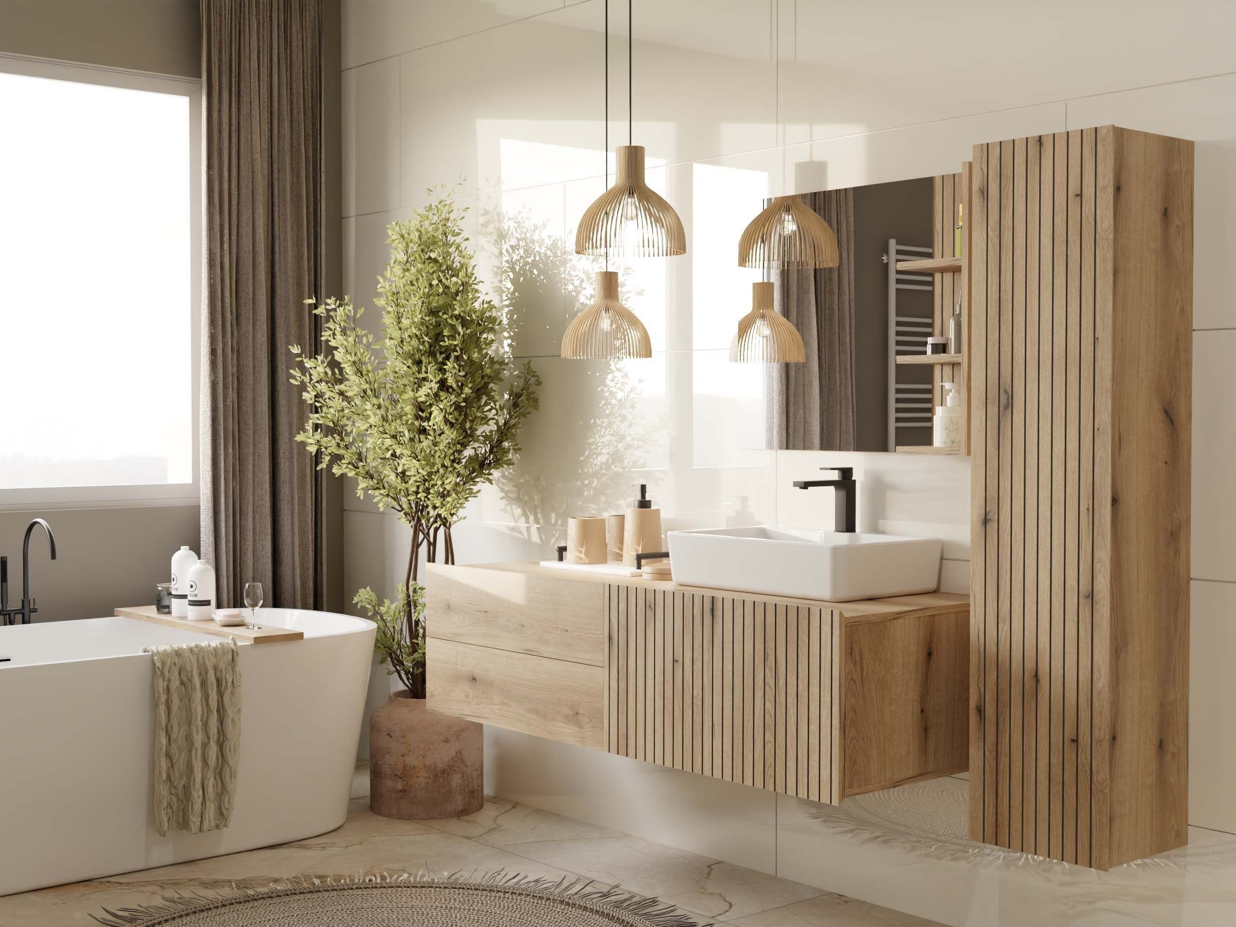 Piekarams vannas istabas skapītis izlietnei Mandeville 363 (Ozols)