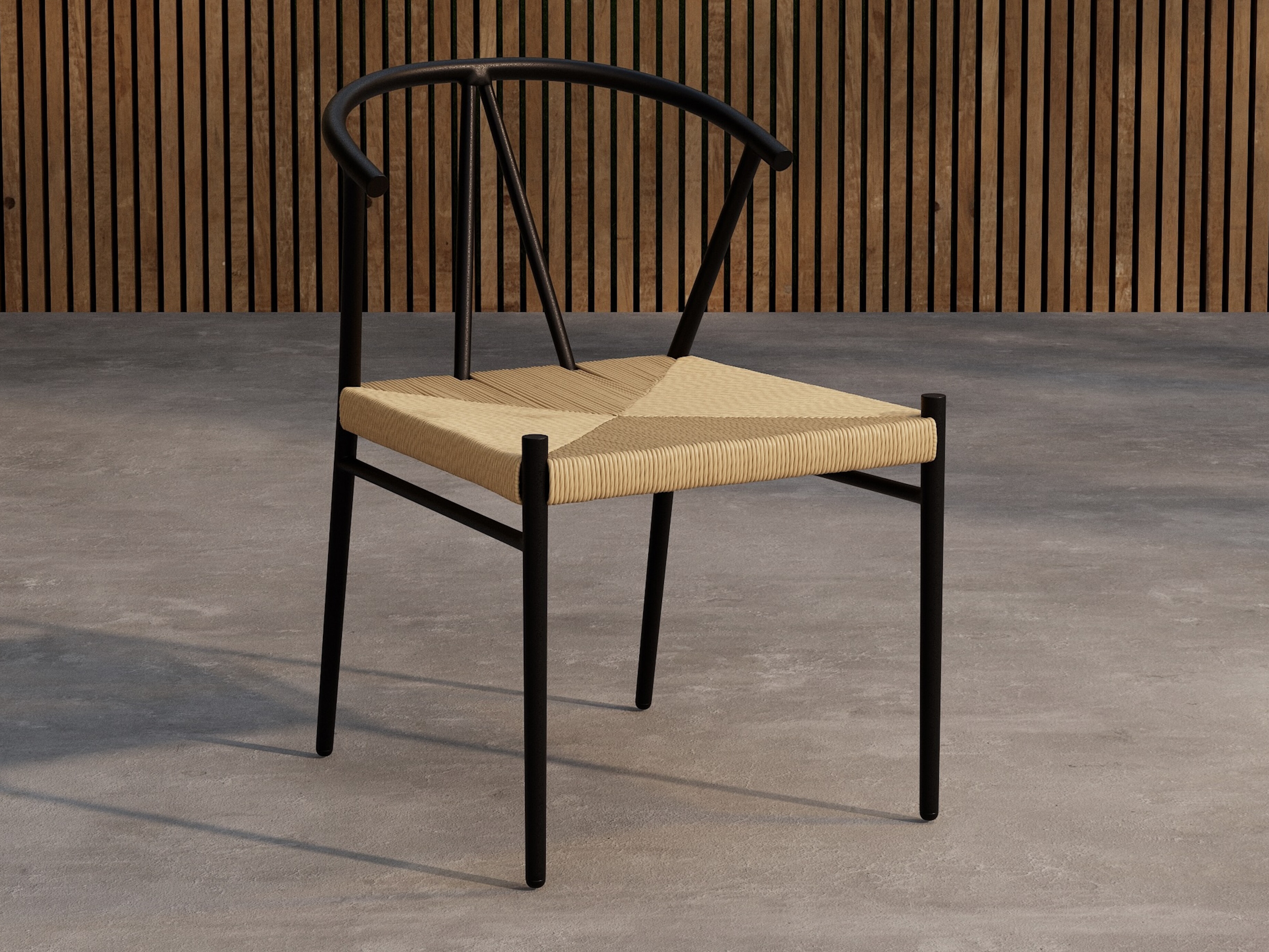 Dārza krēsls Dallas 5249 (Melns + Bēšs)