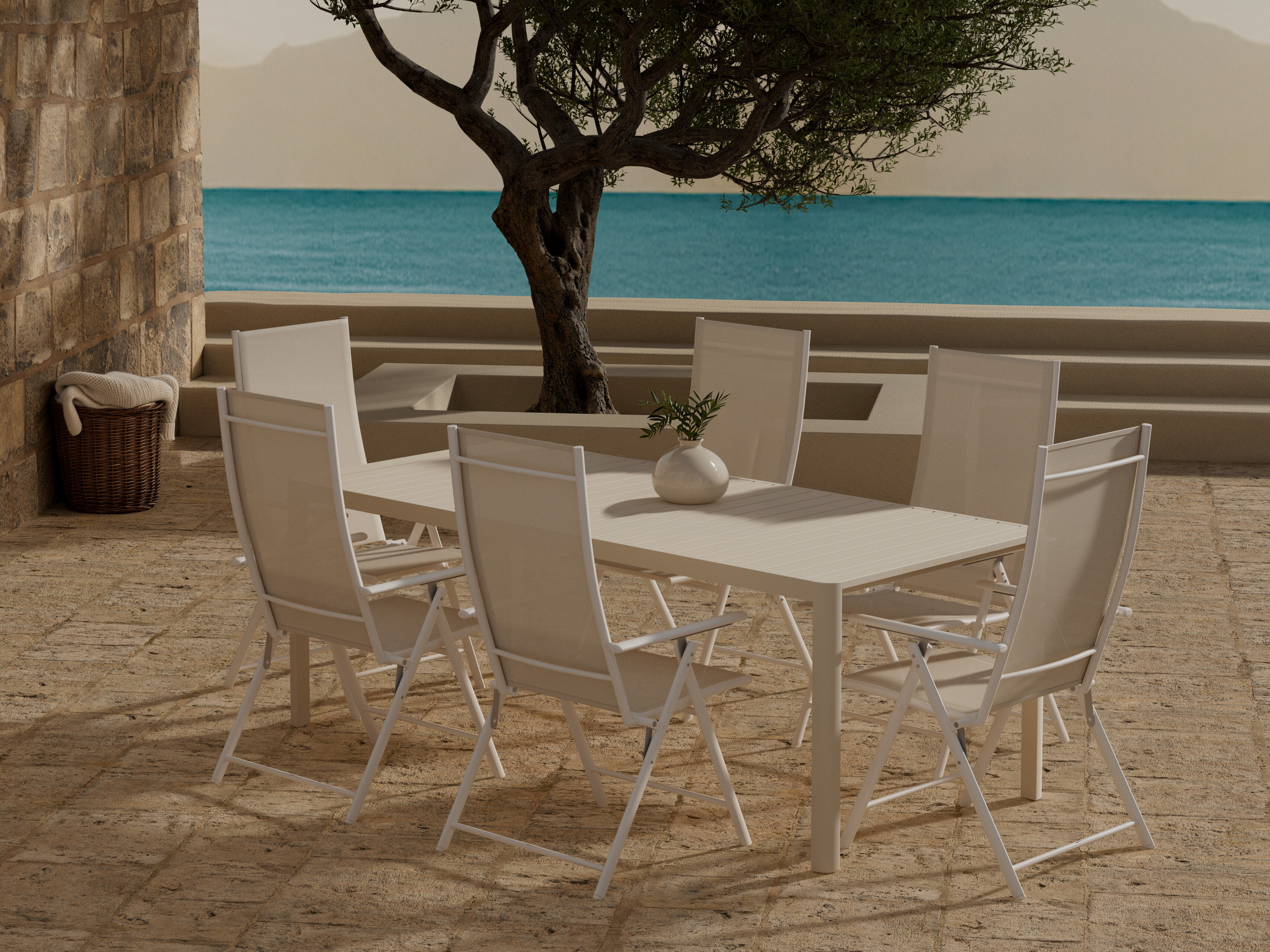 Galds un krēslu komplekts Dallas 5256 (Bēšs)