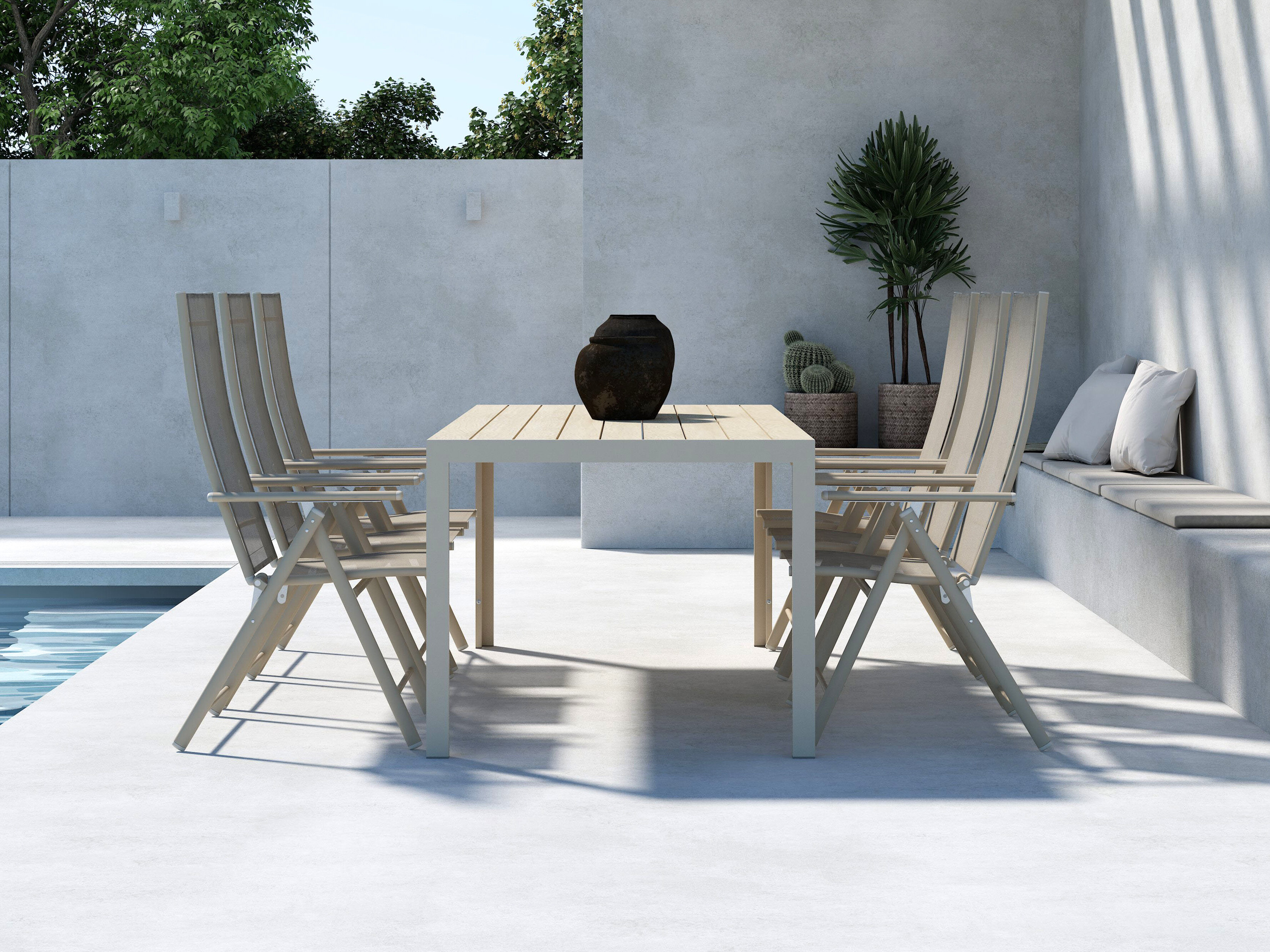 Galds un krēslu komplekts Dallas 5263 (Bēšs)