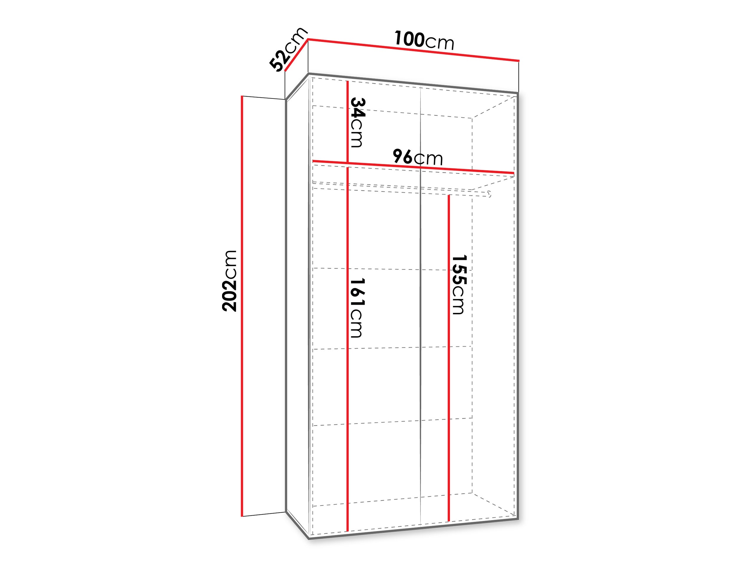 Skapis Hartford 594 (Melns)