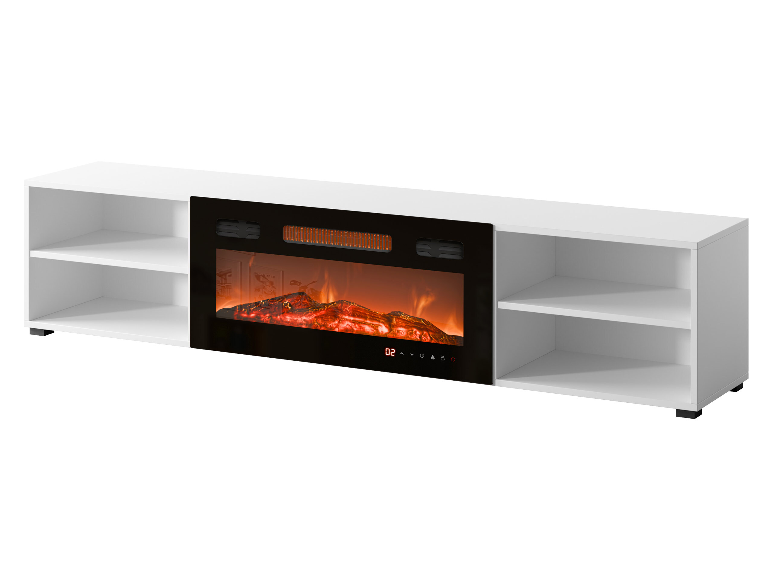 TV galds Charlotte 190 (Balts + Melns)